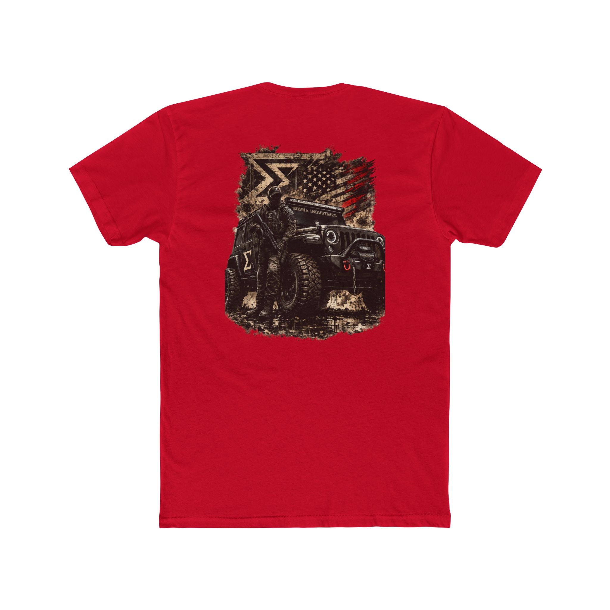 Off-road Operator American Flag T‑Shirt — Vintage Off‑Road Graphic Tee