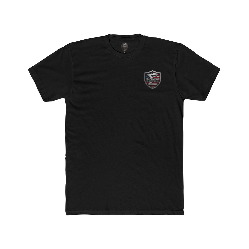 T-Shirt — Shield Crusader Cross with American Flag Graphic