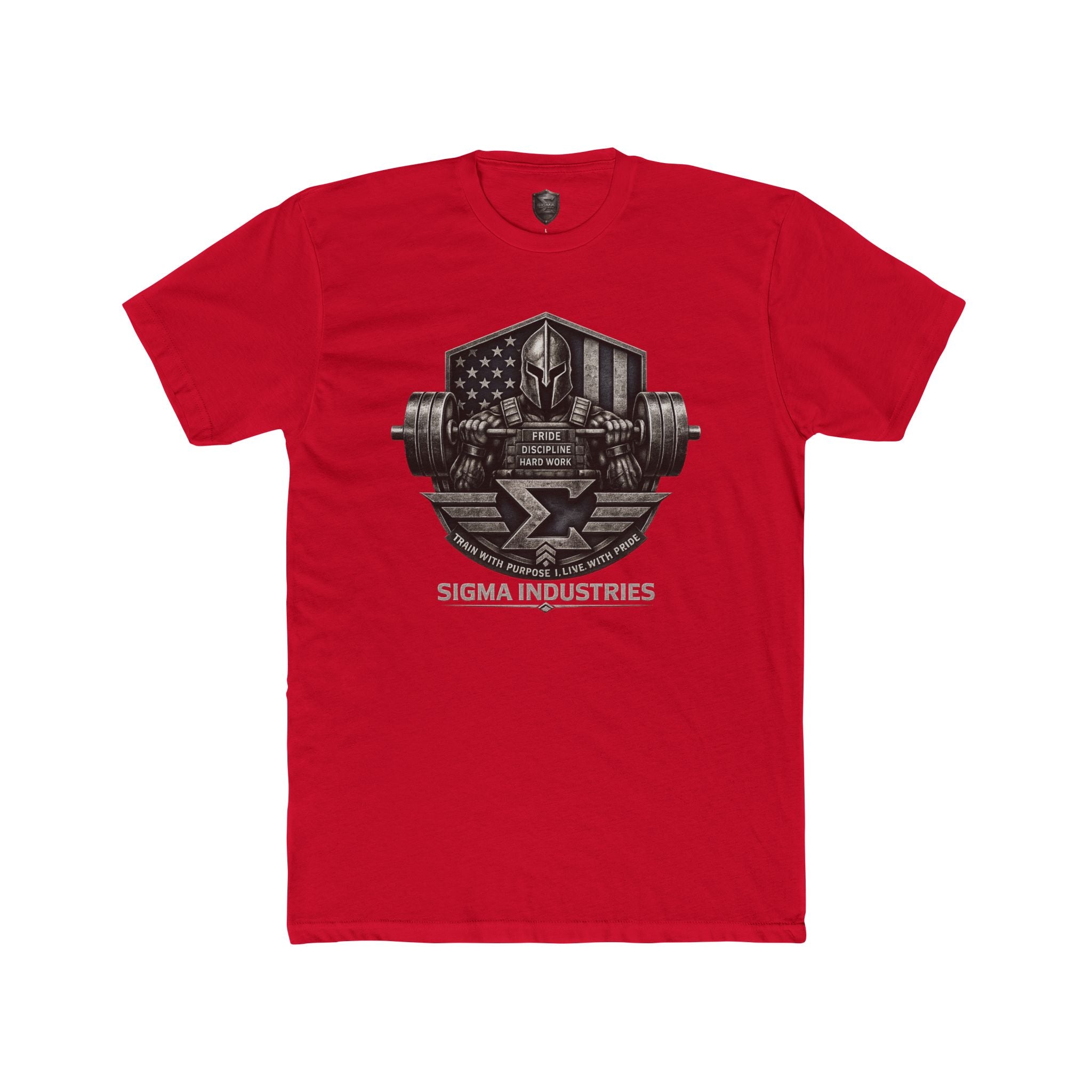 Sigma Industries Weightlifting T-Shirt – American Flag Gym Tee