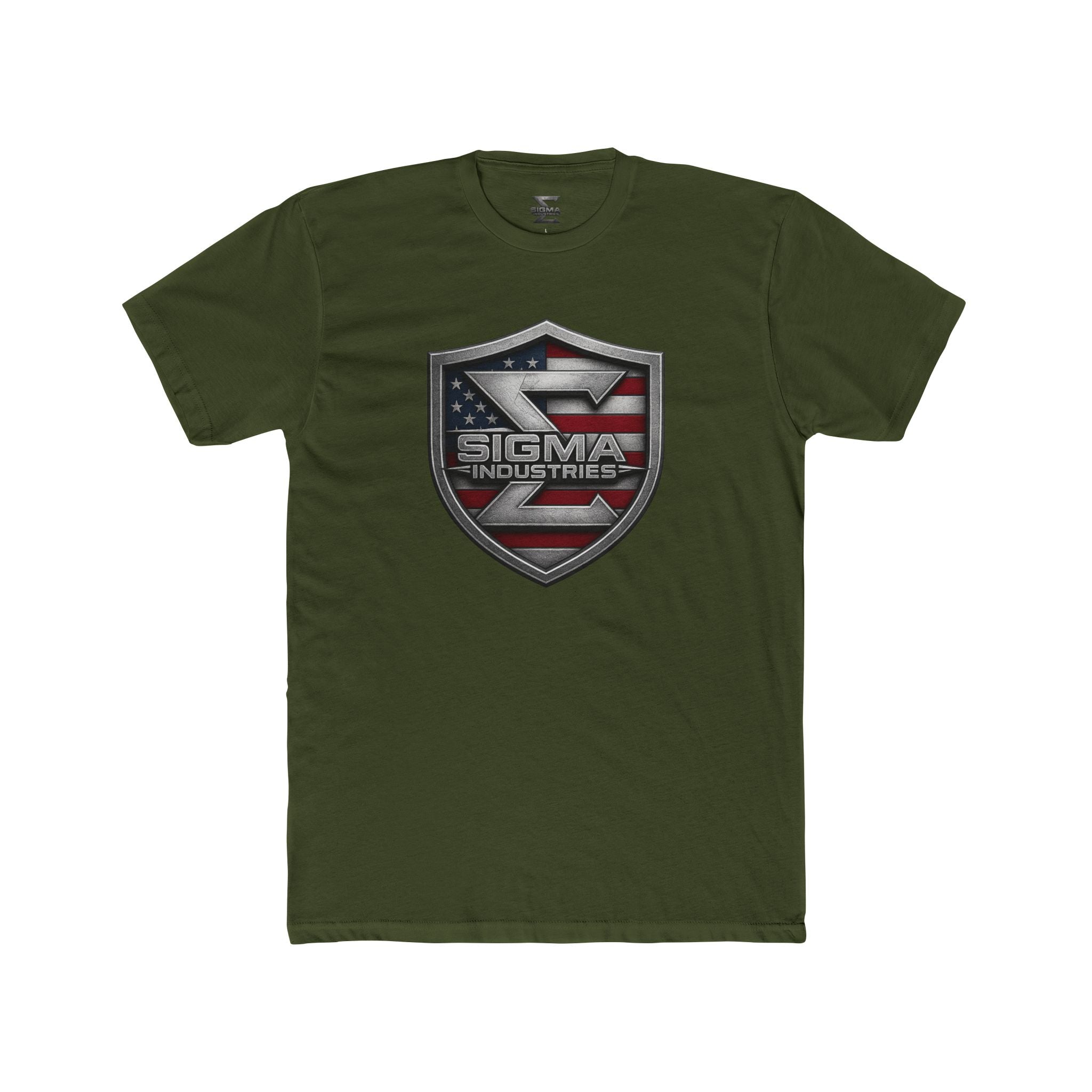 Sigma Industries Shield T-Shirt — American Flag Logo Tee
