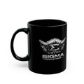 Sigma Industries Shield Black Mug – American Flag Logo Coffee Cup (11oz, 15oz)
