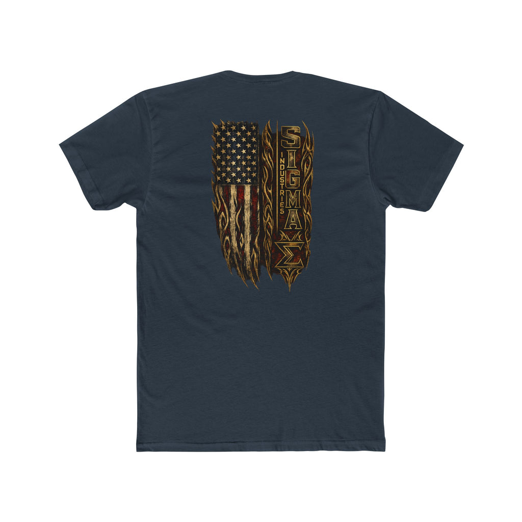 American Flag Distressed T-Shirt — Vintage Grunge Patriotic Tee