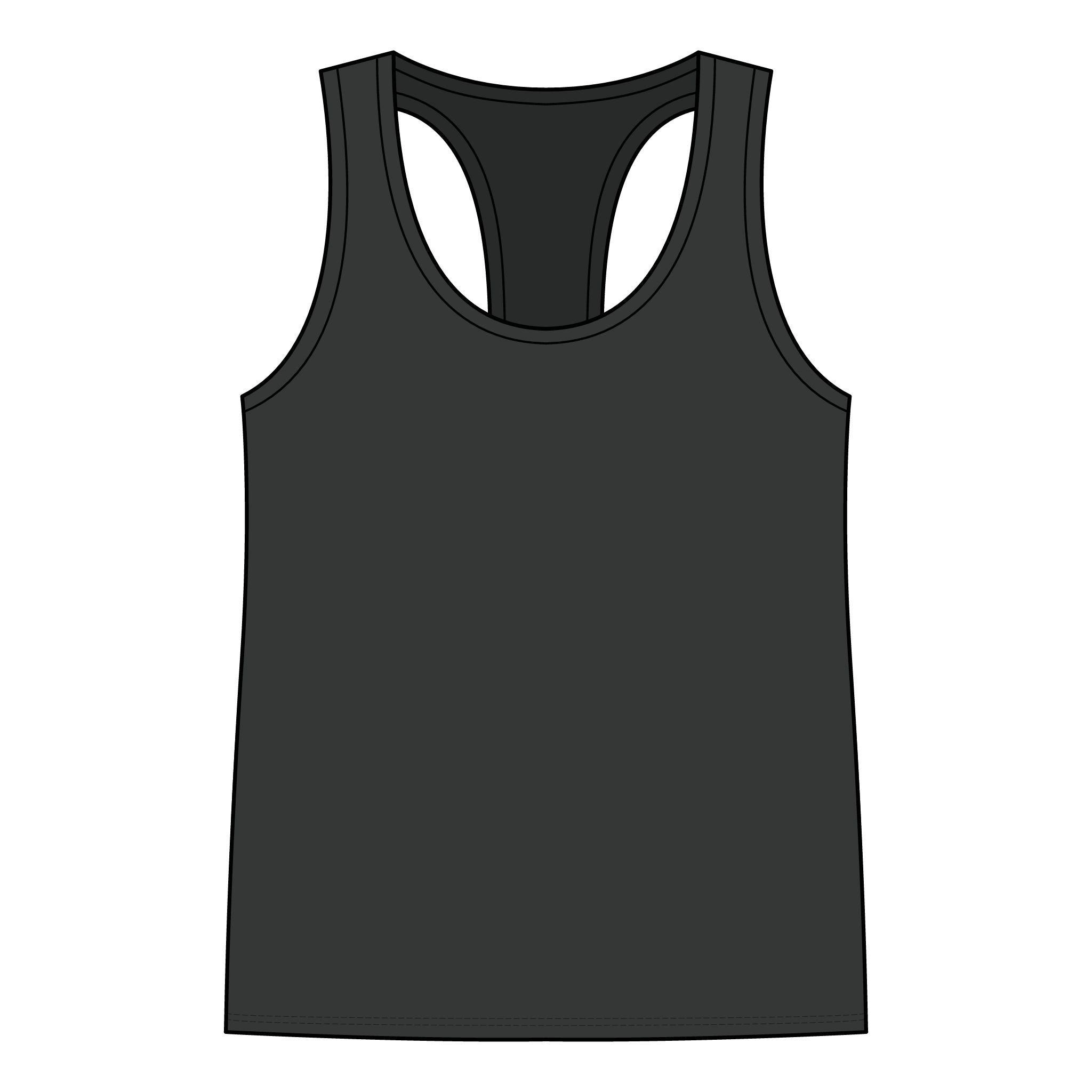 Skull Wings Racerback Tank Top — Gothic Skull & Flame Graphic for Women