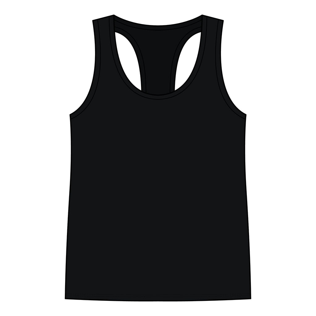 Skull Wings Racerback Tank Top — Gothic Skull & Flame Graphic for Women
