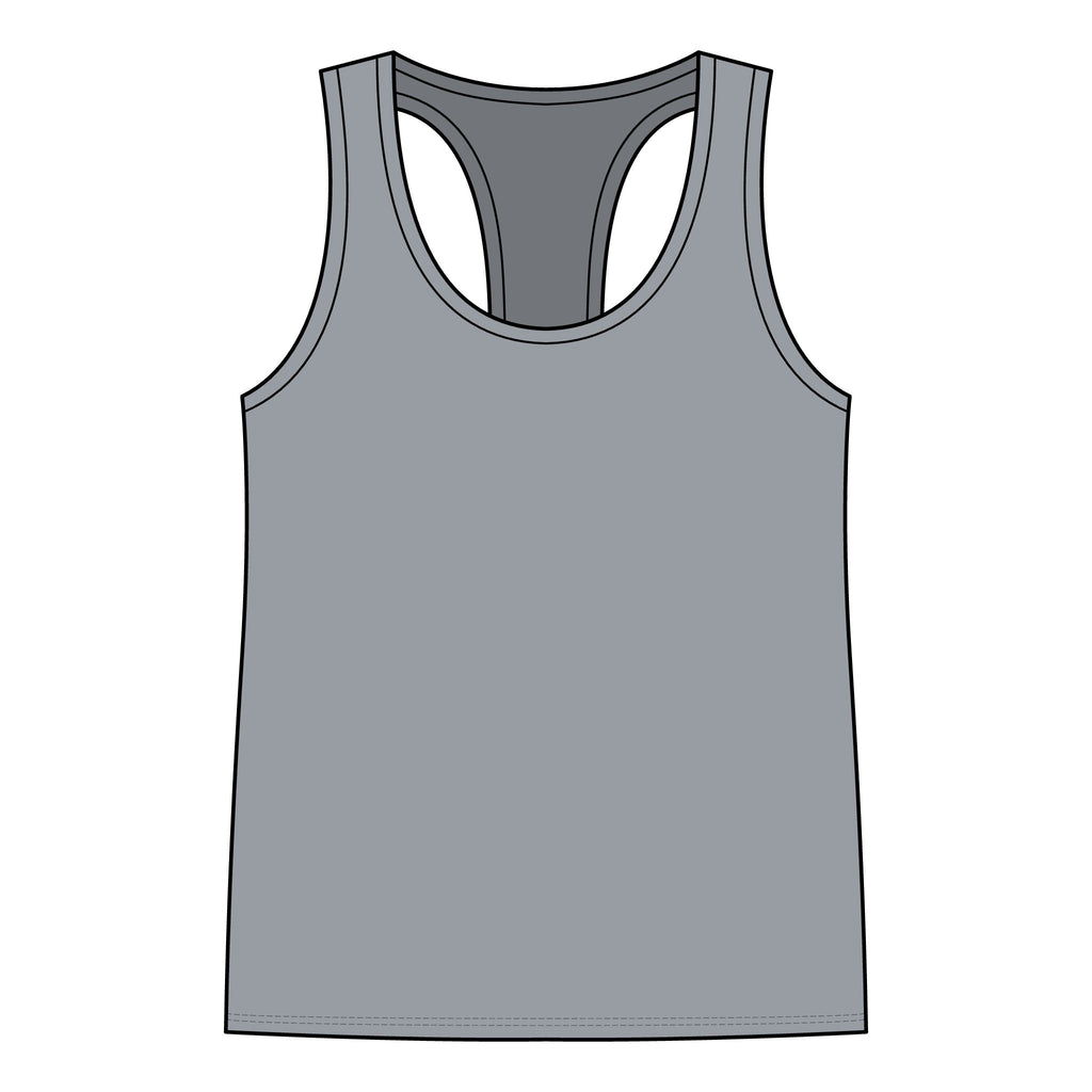 Skull Wings Racerback Tank Top — Gothic Skull & Flame Graphic for Women