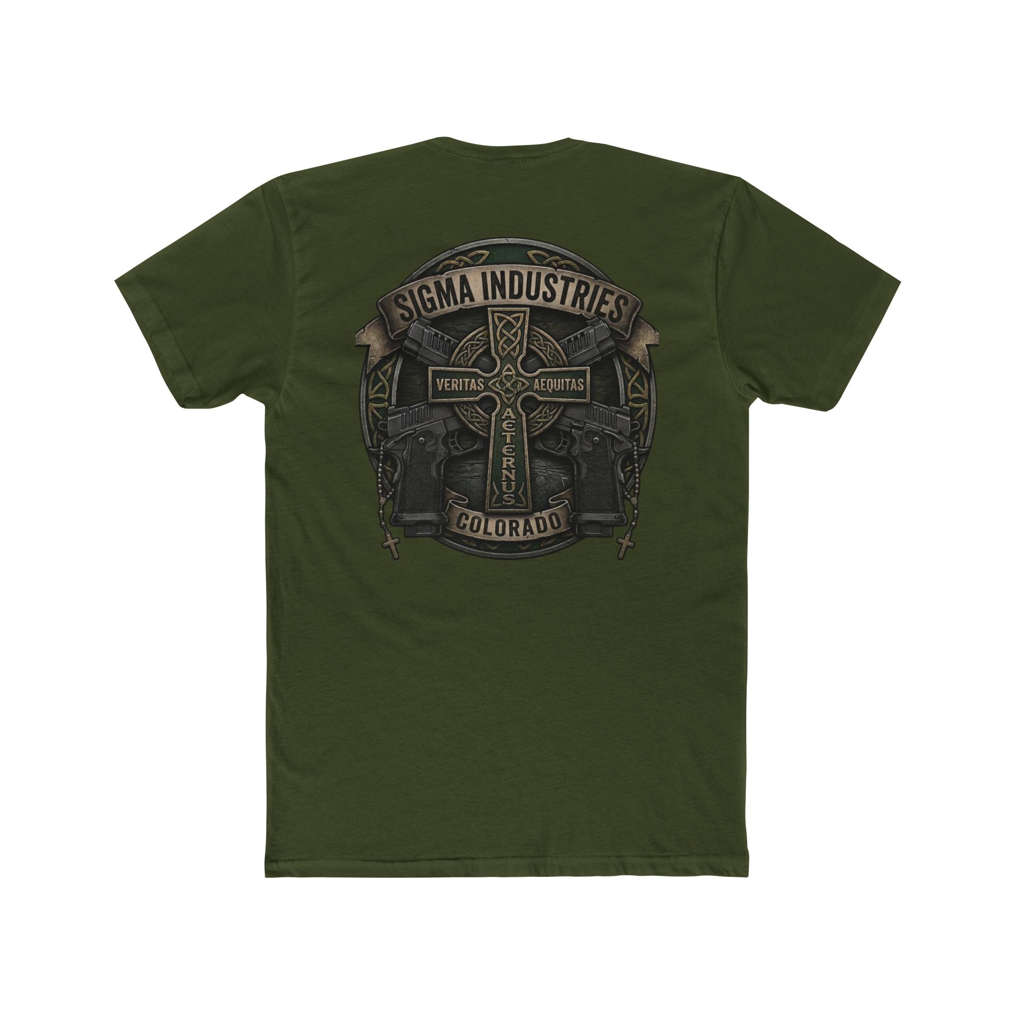 Sigma Industries Colorado Shield T-Shirt — Vintage Celtic Cross Graphic Tee