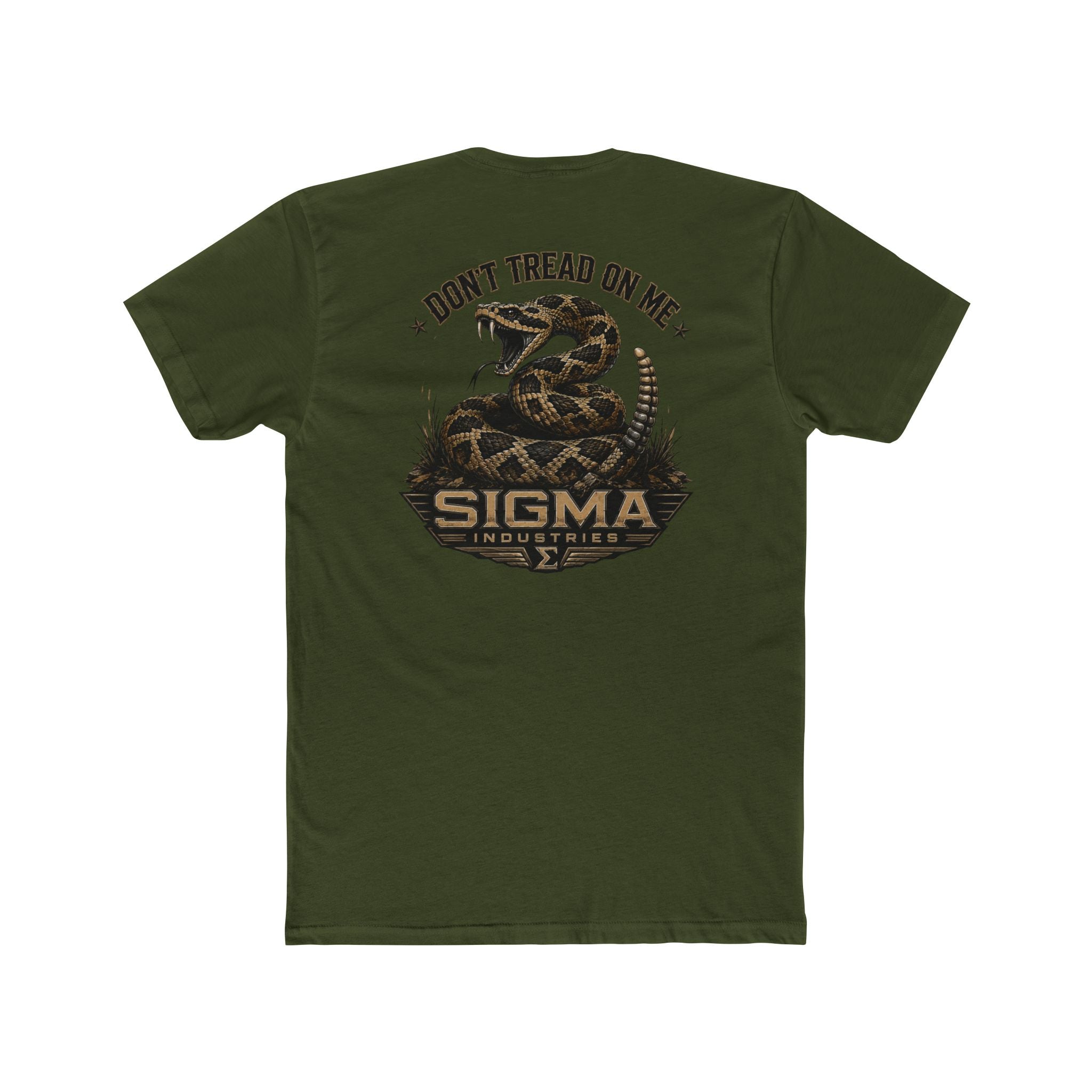 Sigma 'Don’t Tread On Me' Snake T-Shirt — Military Style Crew Tee