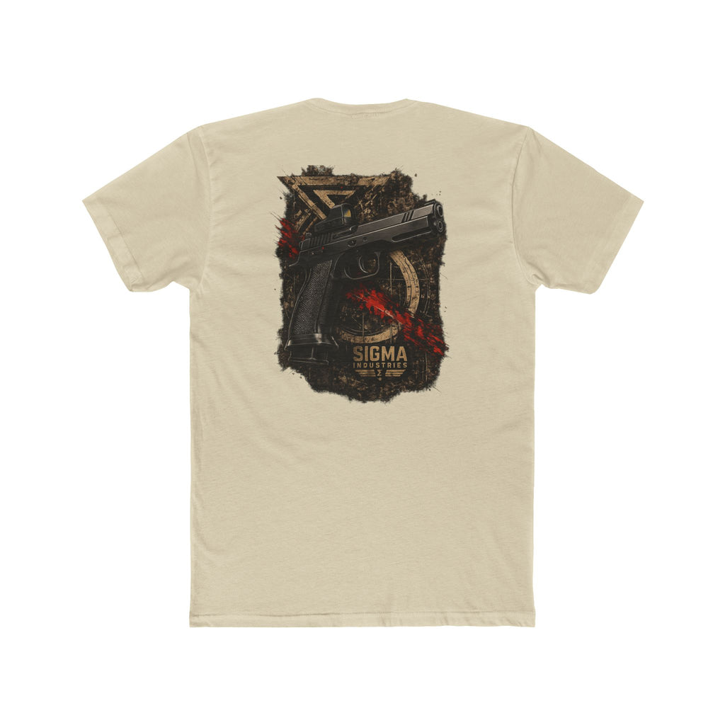 T-Shirt — Tactical Shadow Pistol Graphic Tee (Sigma Arms Back Print)