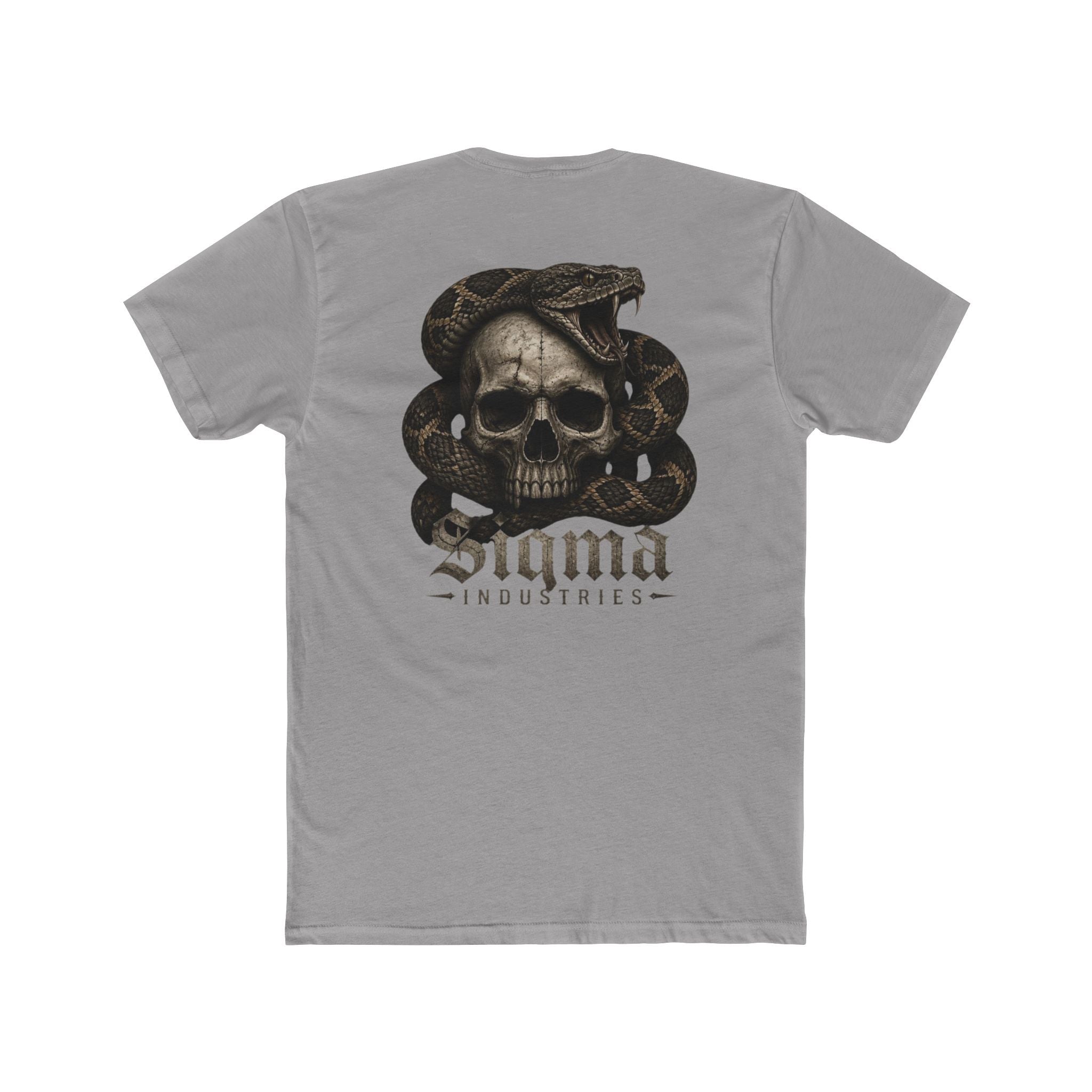 Skull & Snake Graphic Tee — "Sigma Industries" Back Print