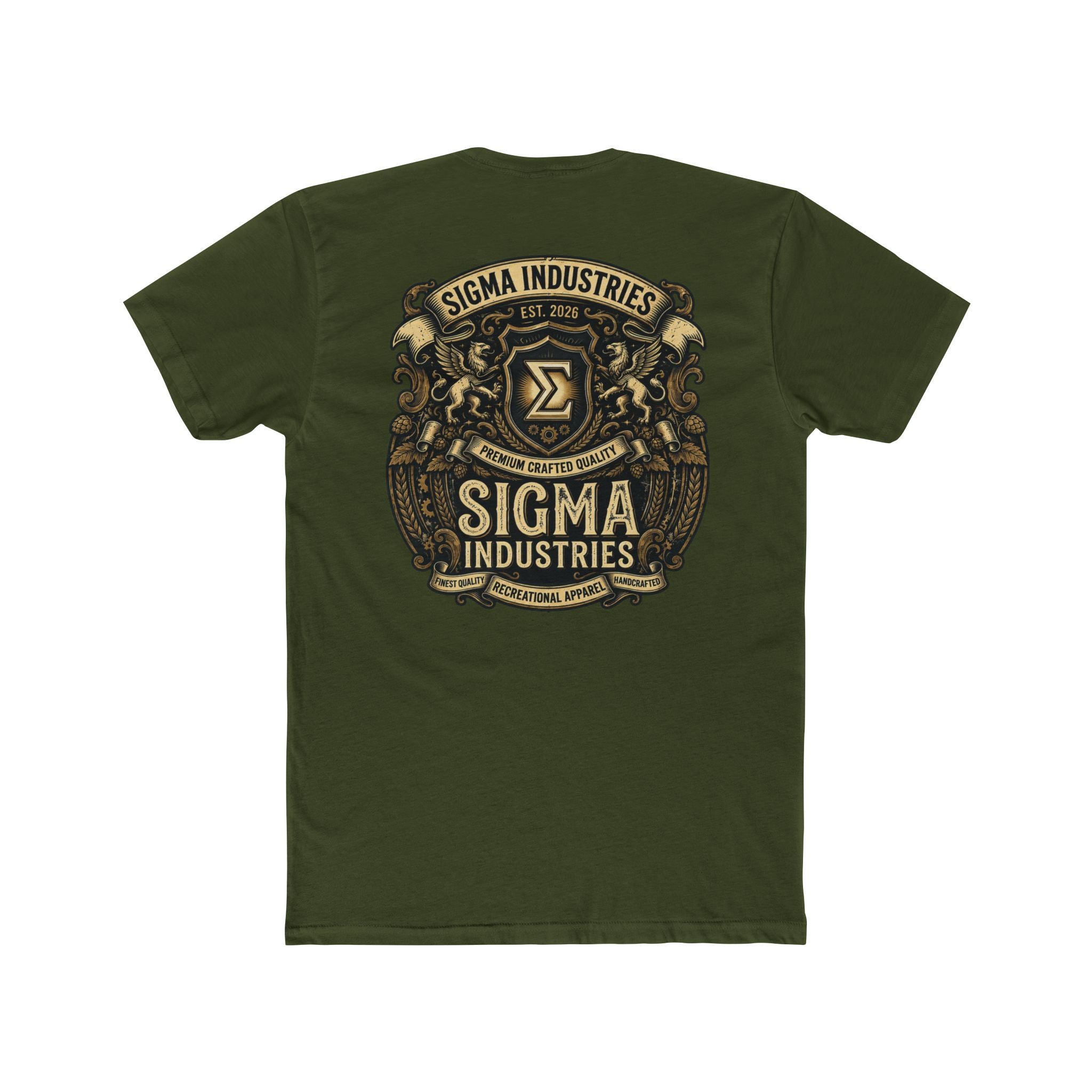 Sigma Industries Vintage Crest Tee — Industrial Retro Logo T-Shirt