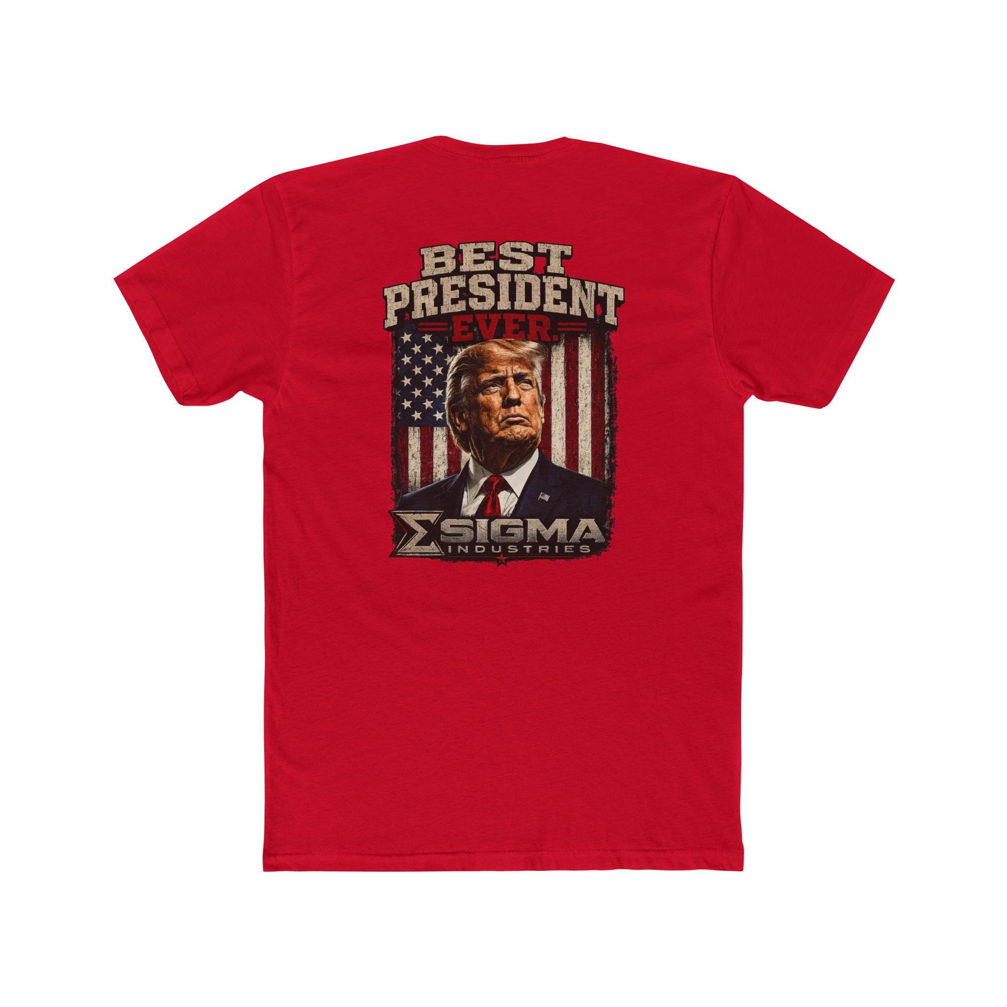 T-Shirt — "Best President Ever"Rage Bait Vintage Trump Portrait Patriotic Tee