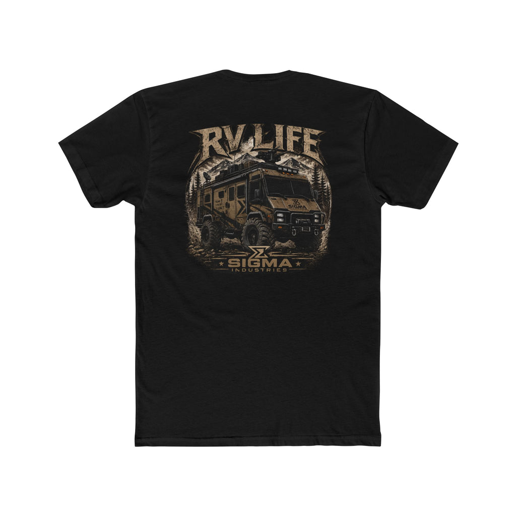 RV Life T-Shirt — Overland Camper Tee with 'RV LIFE' Adventure Graphic