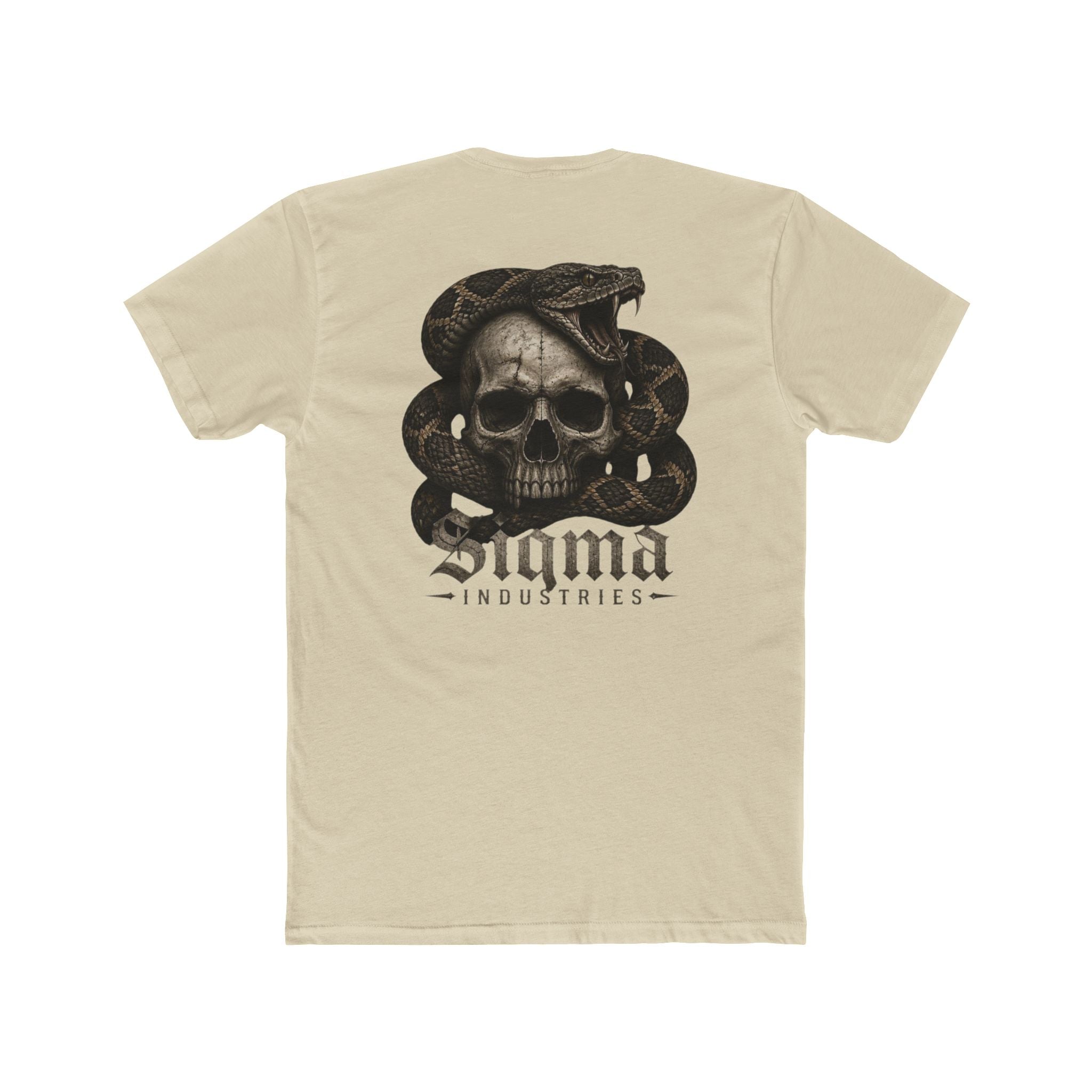 Skull & Snake Graphic Tee — "Sigma Industries" Back Print
