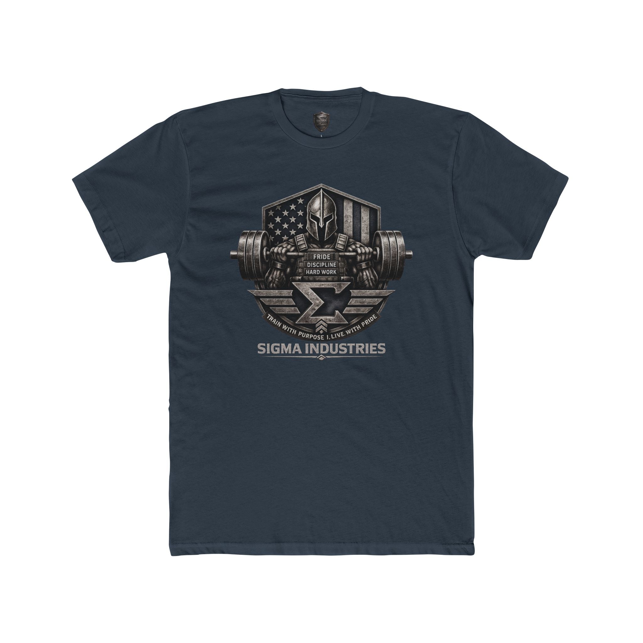 Sigma Industries Weightlifting T-Shirt – American Flag Gym Tee