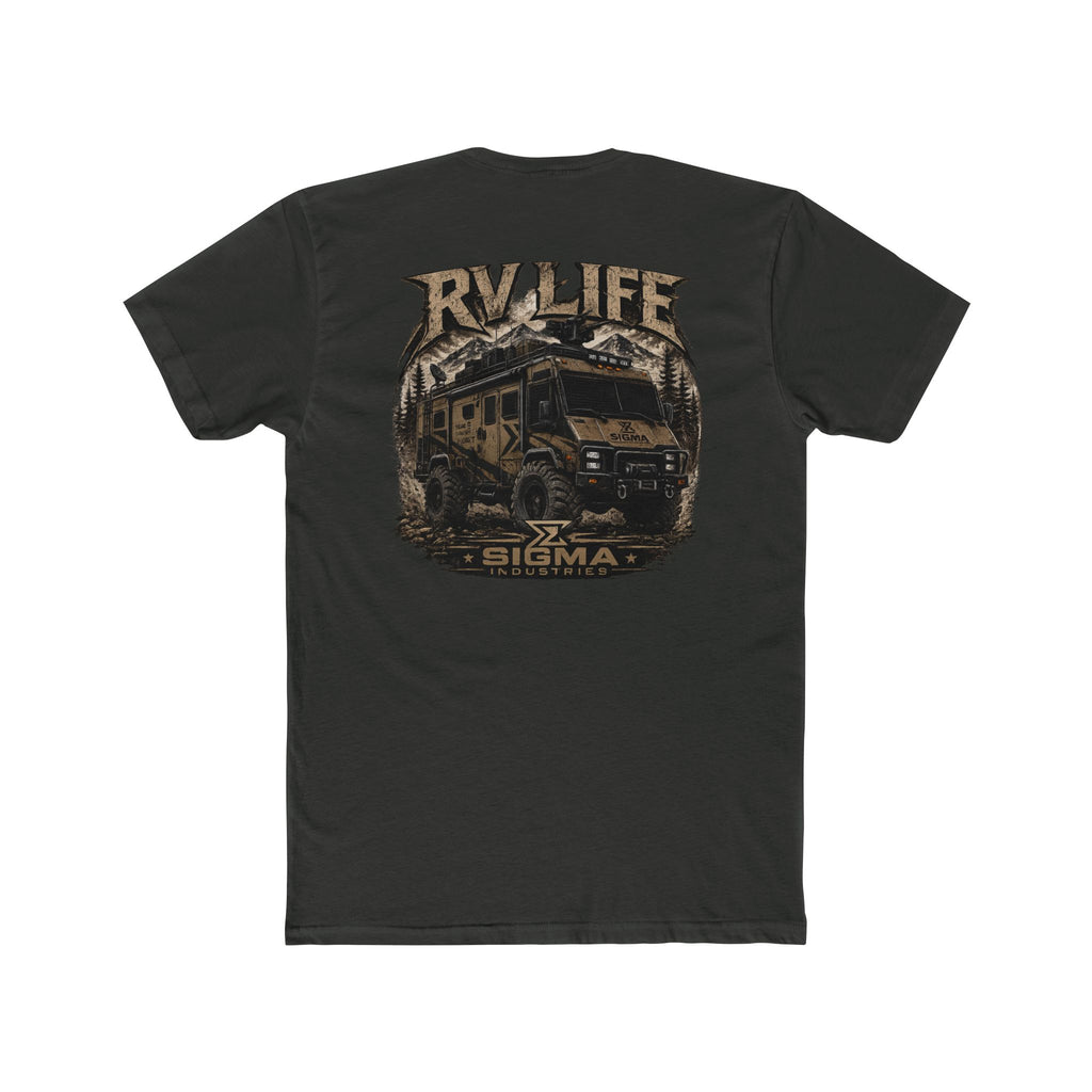 RV Life T-Shirt — Overland Camper Tee with 'RV LIFE' Adventure Graphic