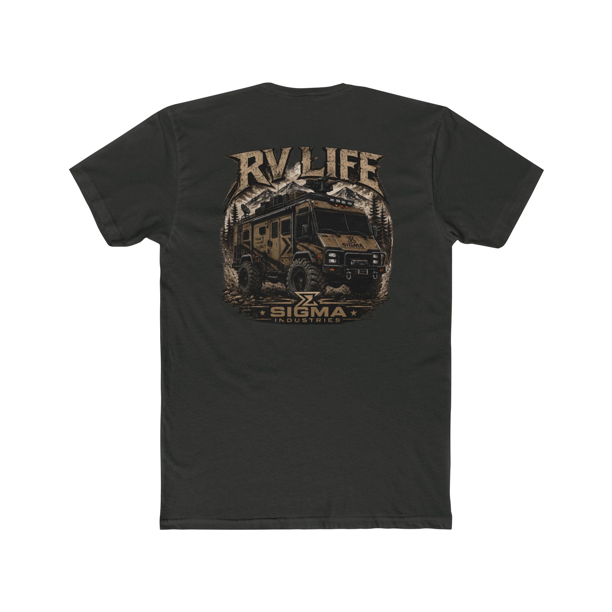 RV Life T-Shirt — Overland Camper Tee with 'RV LIFE' Adventure Graphic