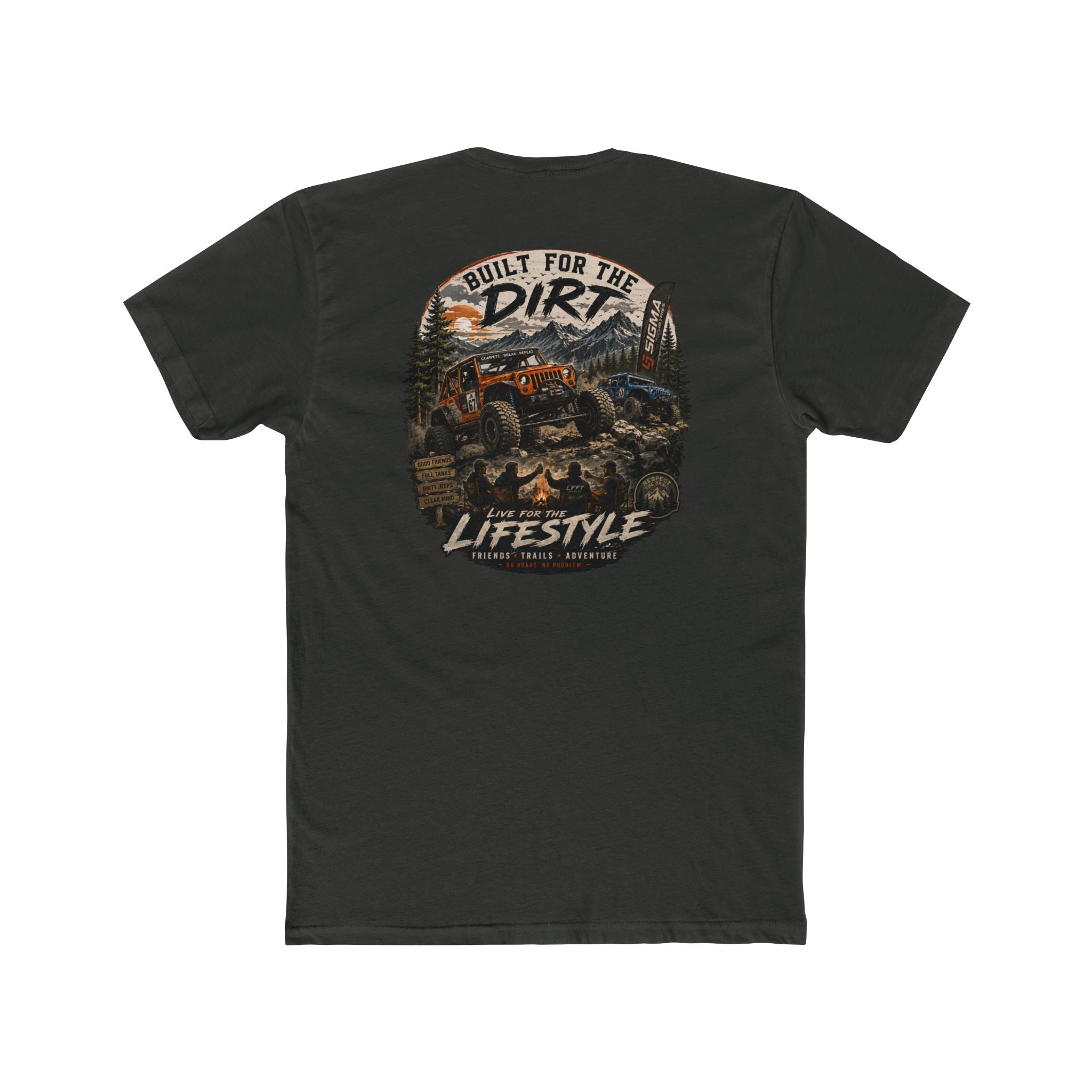 Built for the Dirt Lifestyle Tee — Off-Road Truck Graphic Crew Shirt
