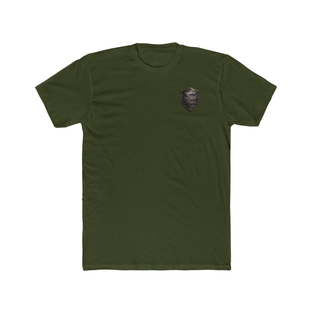 Military Style Graphic Tee — 'Sigma Industries' Back Print