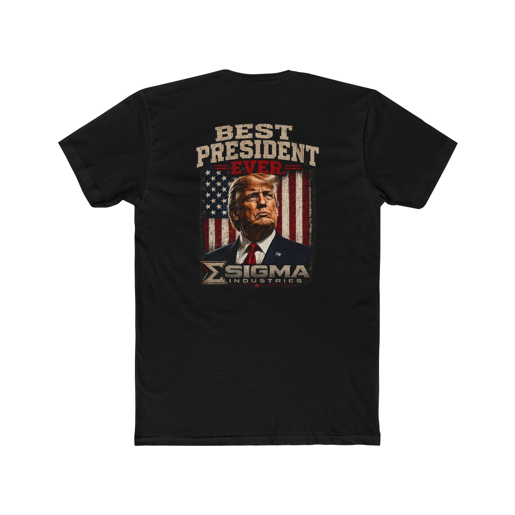 T-Shirt — "Best President Ever"Rage Bait Vintage Trump Portrait Patriotic Tee