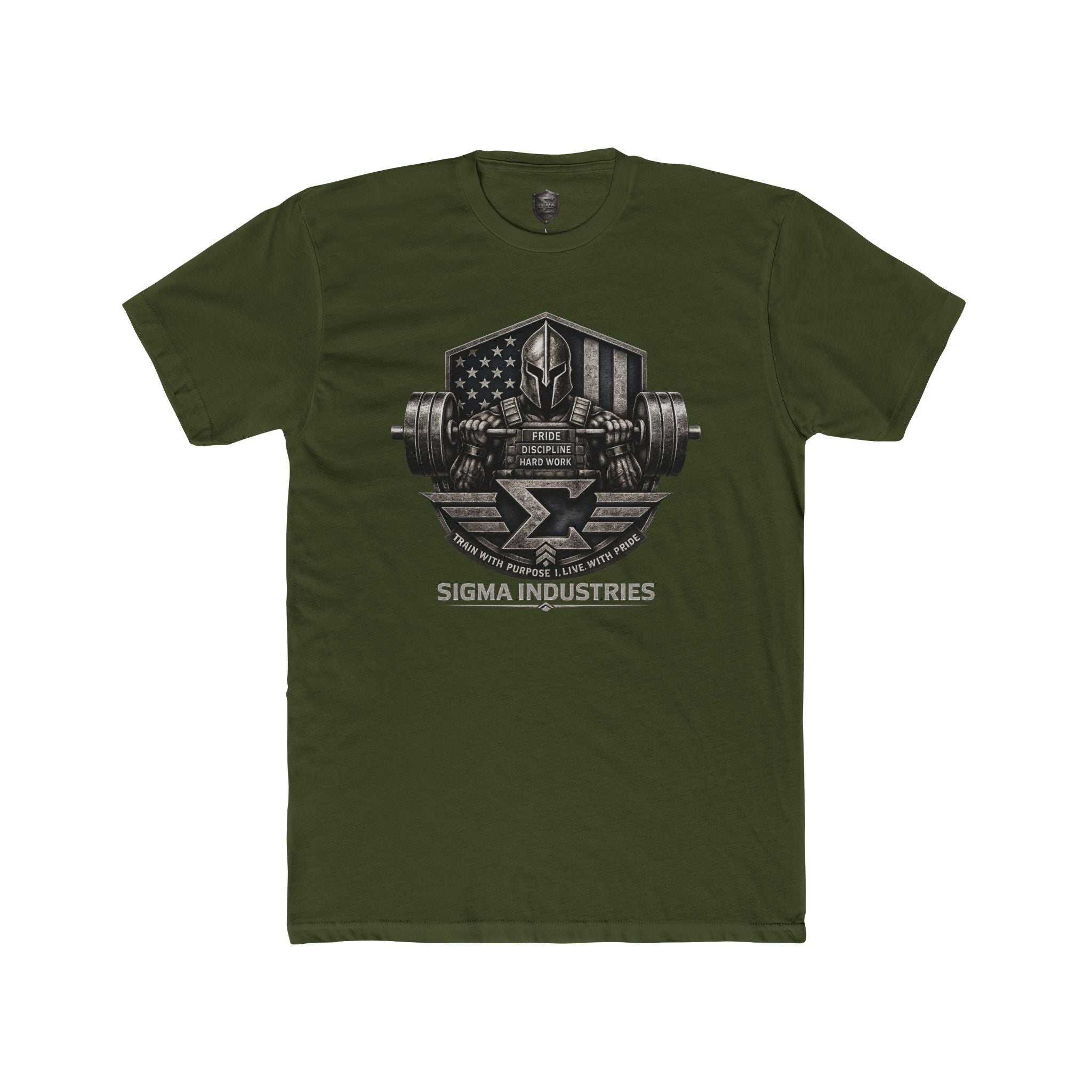 Sigma Industries Weightlifting T-Shirt – American Flag Gym Tee