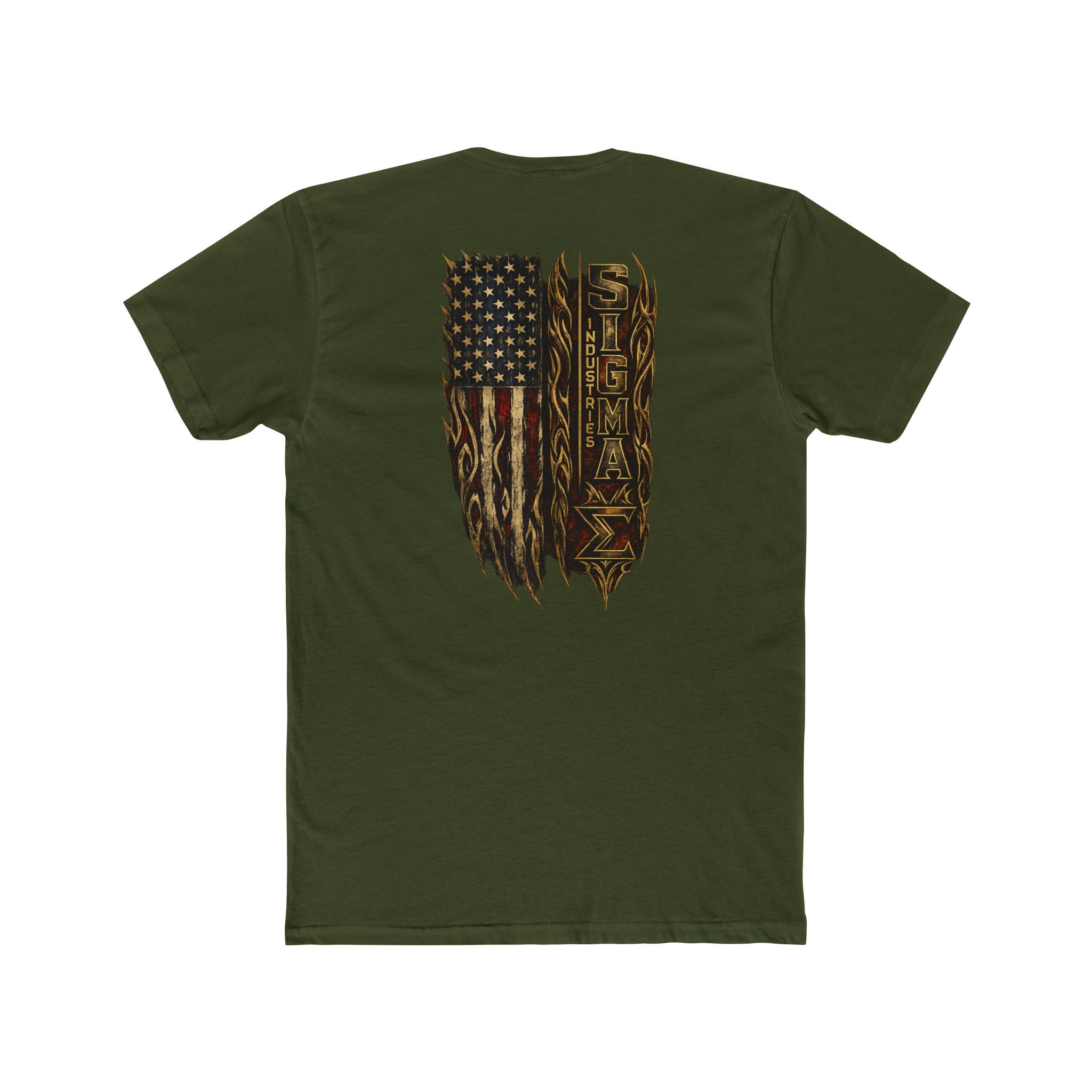 American Flag Distressed T-Shirt — Vintage Grunge Patriotic Tee