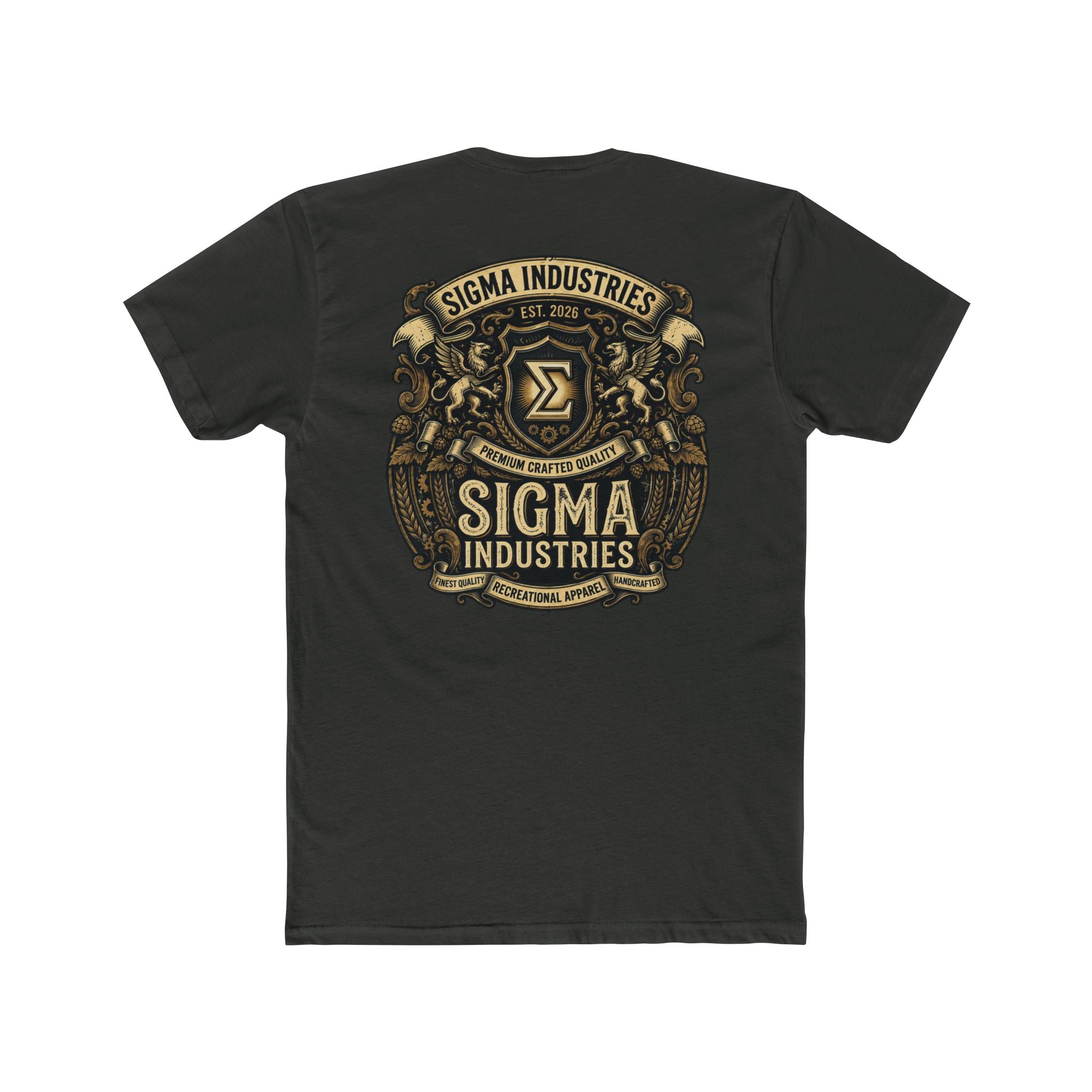Sigma Industries Vintage Crest Tee — Industrial Retro Logo T-Shirt