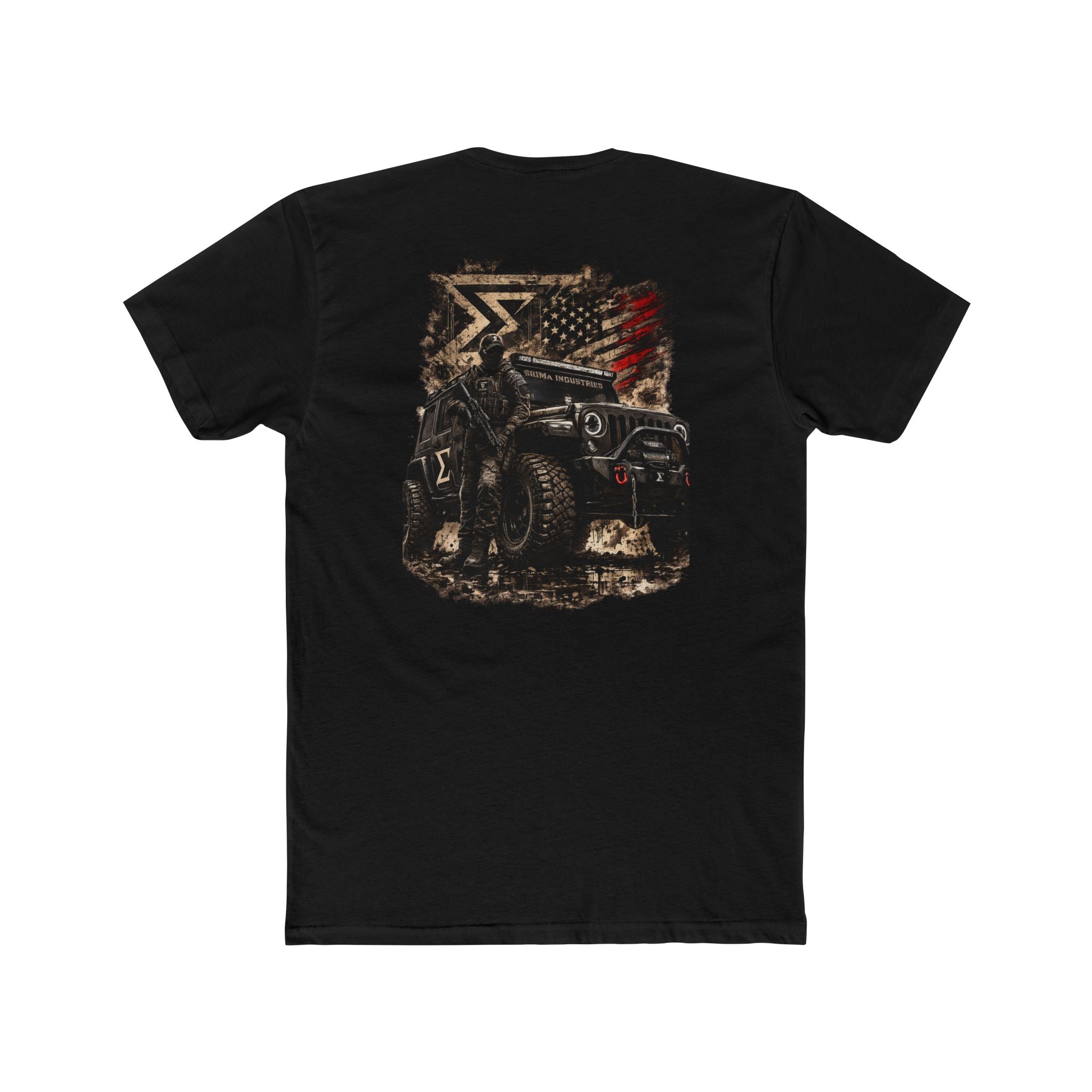 Off-road Operator American Flag T‑Shirt — Vintage Off‑Road Graphic Tee