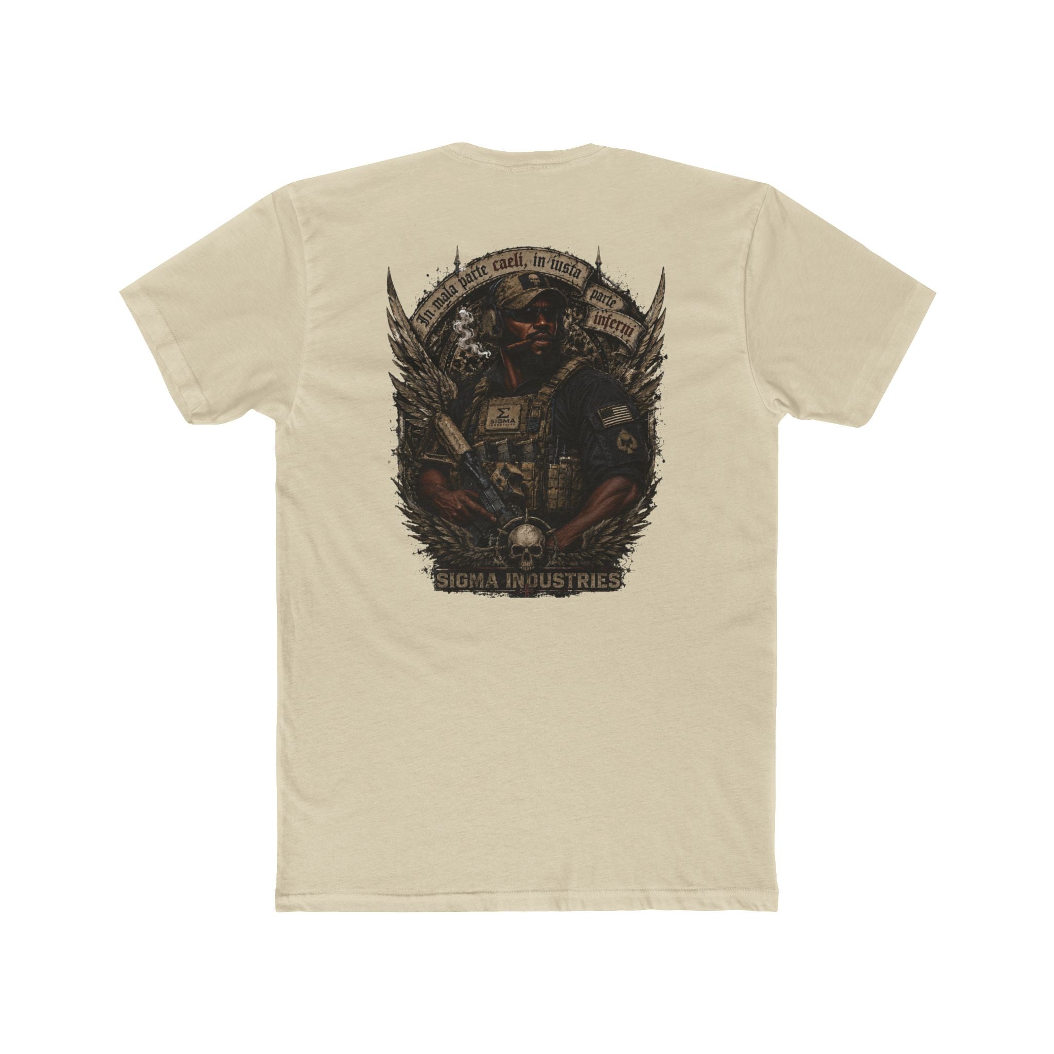 Military Style Graphic Tee — 'Sigma Industries' Back Print