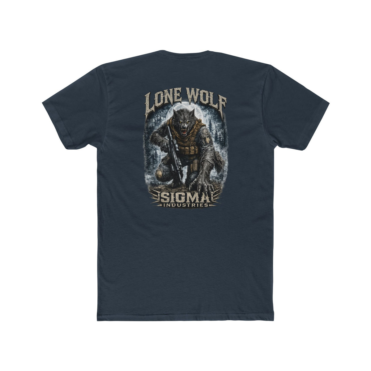 Lone Wolf Tactical Graphic Tee — Sigma Industries Sci‑Fi Monster T-Shirt