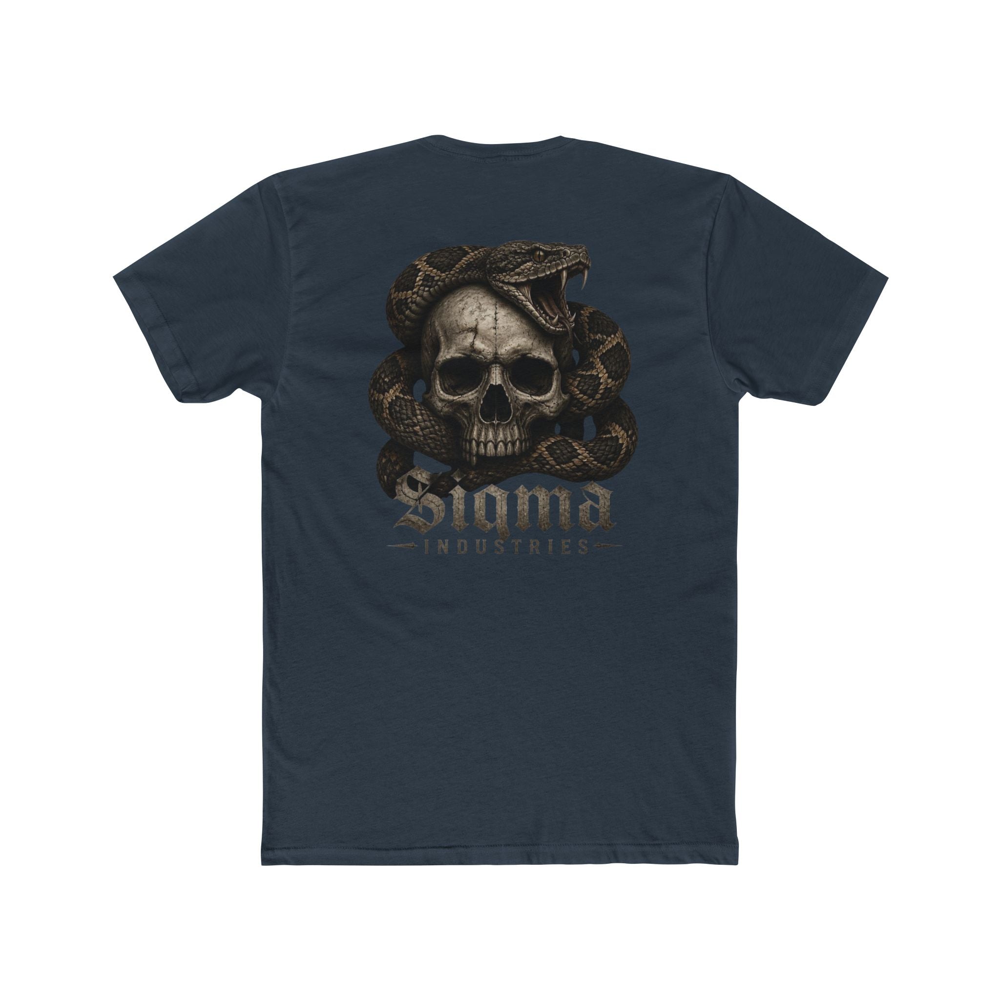 Skull & Snake Graphic Tee — "Sigma Industries" Back Print