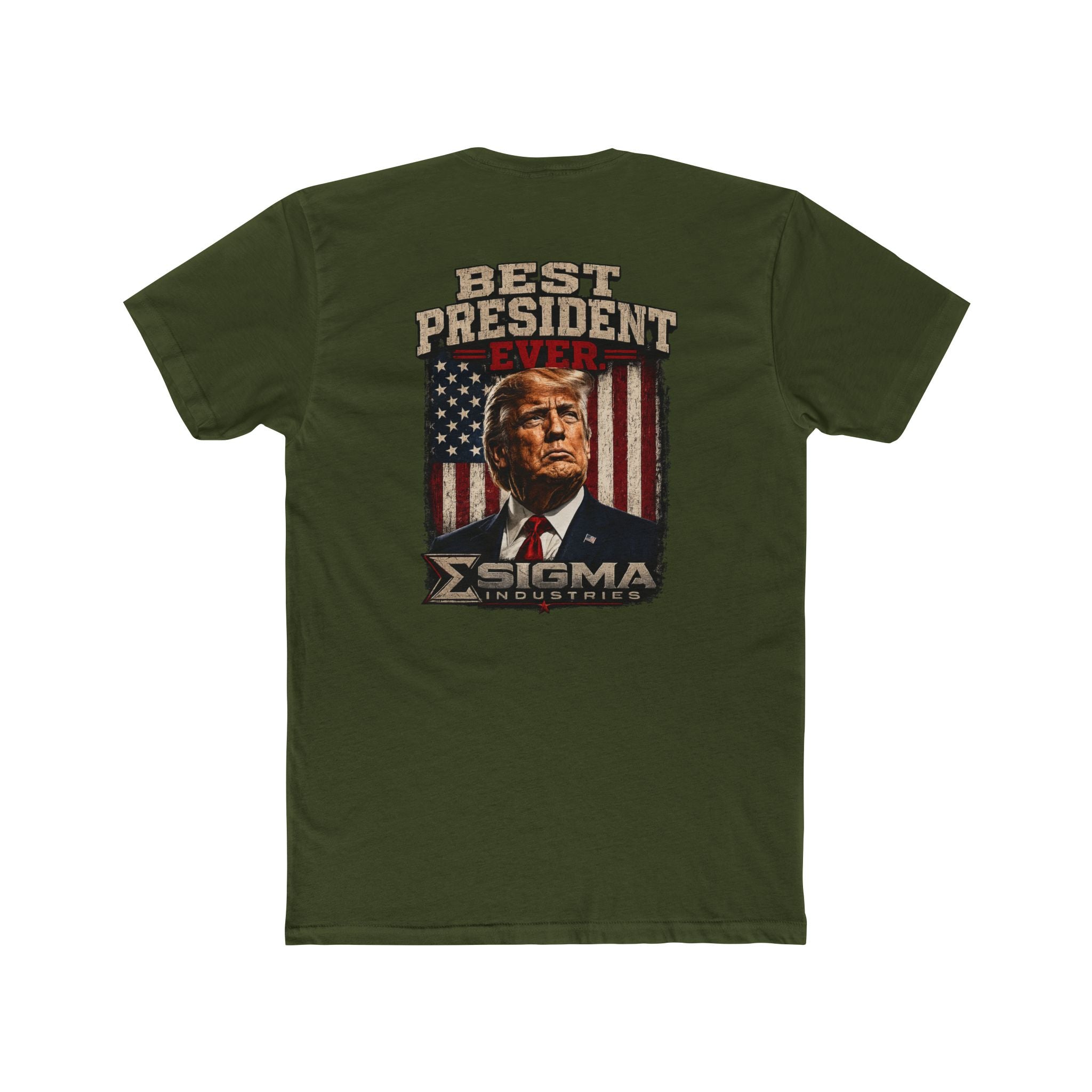 T-Shirt — "Best President Ever"Rage Bait Vintage Trump Portrait Patriotic Tee