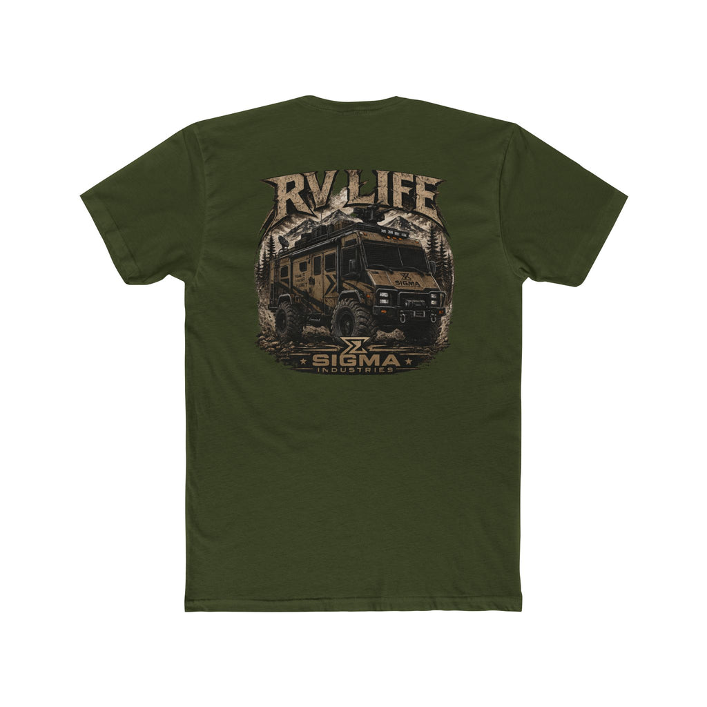 RV Life T-Shirt — Overland Camper Tee with 'RV LIFE' Adventure Graphic