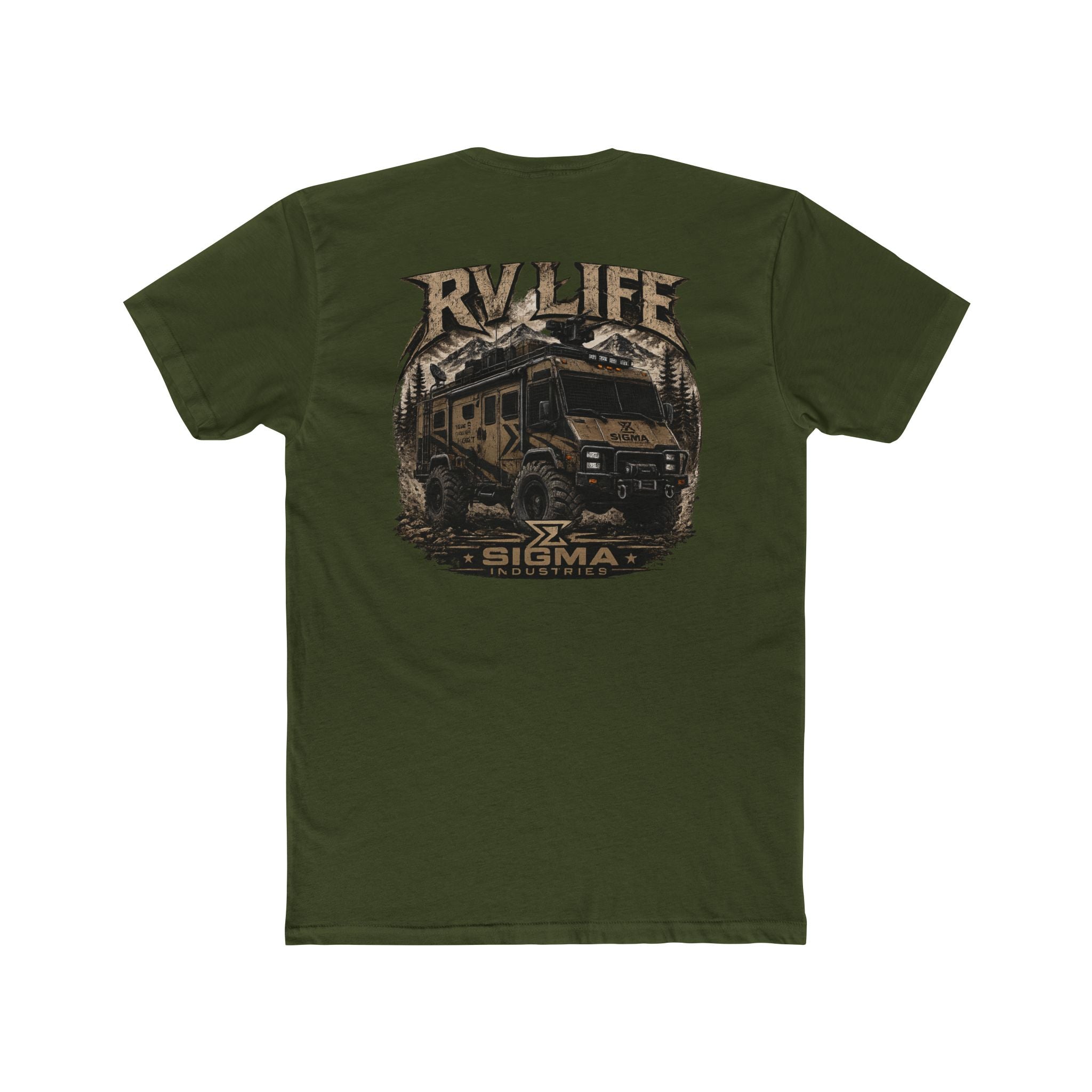RV Life T-Shirt — Overland Camper Tee with 'RV LIFE' Adventure Graphic