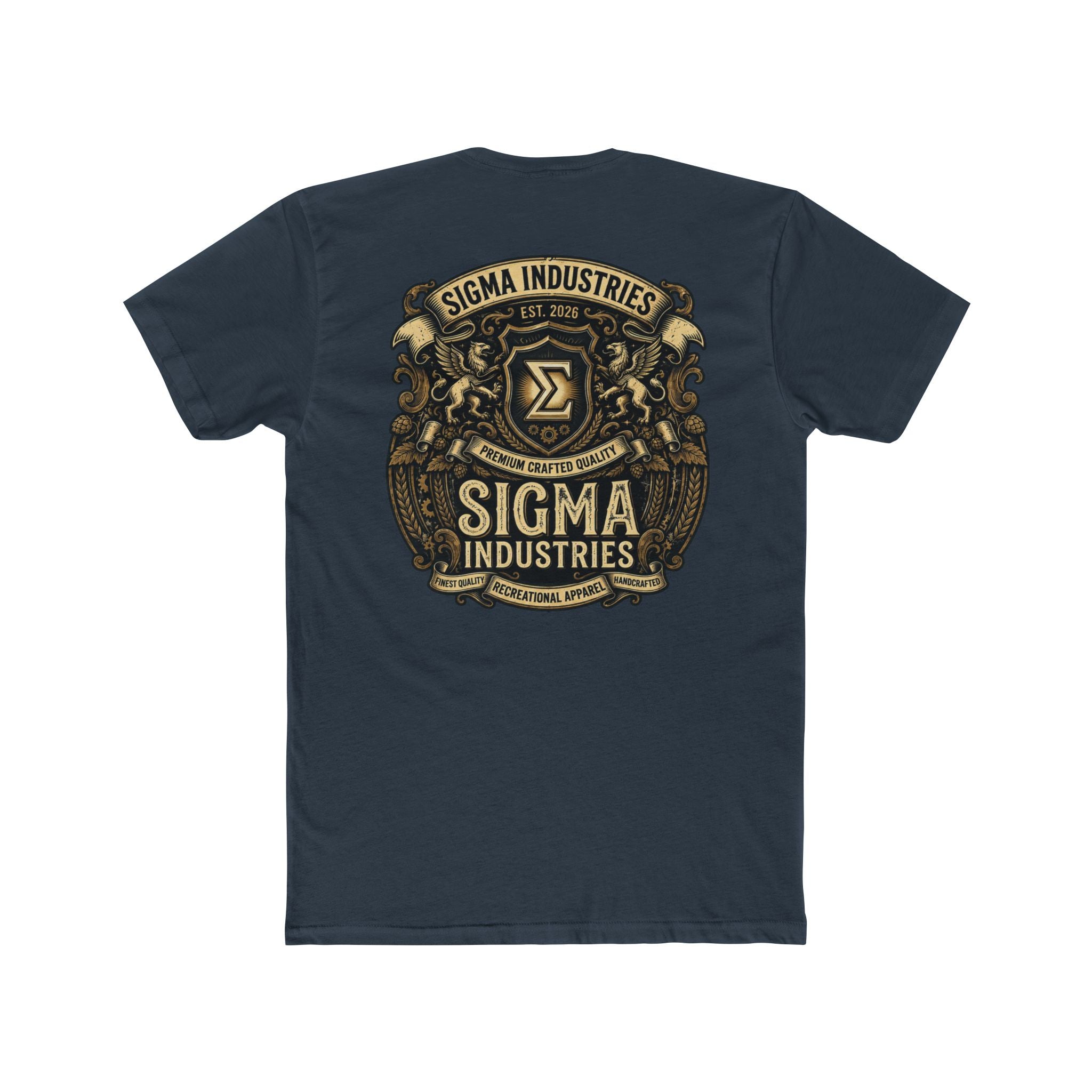 Sigma Industries Vintage Crest Tee — Industrial Retro Logo T-Shirt