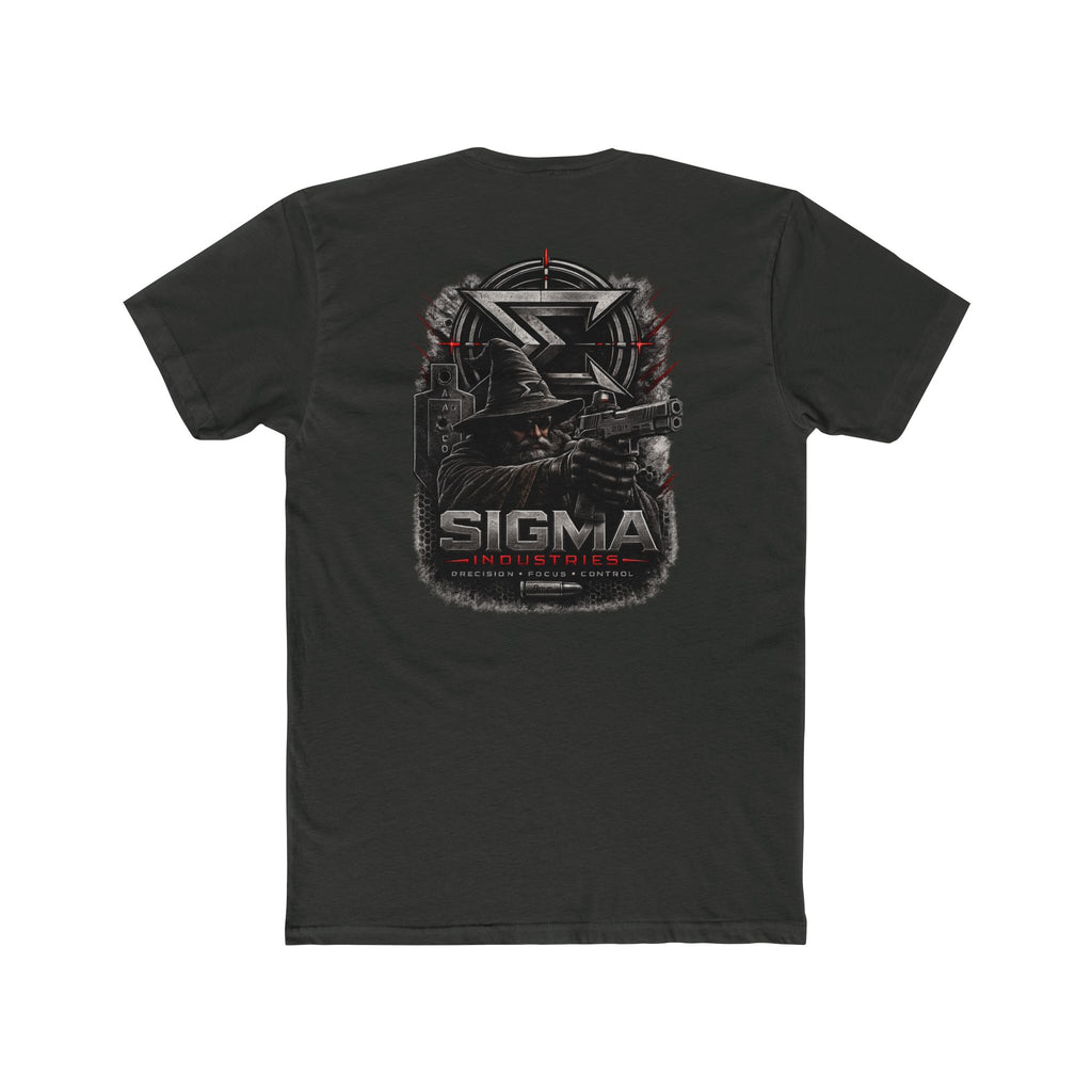 Sigma Pistol Wizard Crew Tee — Military Veteran Combat Graphic T-Shirt