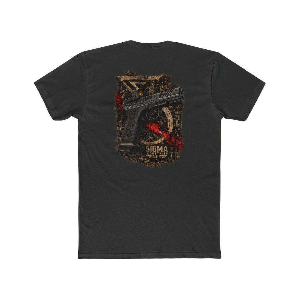 Sigma Tactical G17 Pistol Graphic Tee — Distressed Gun Logo Back Print