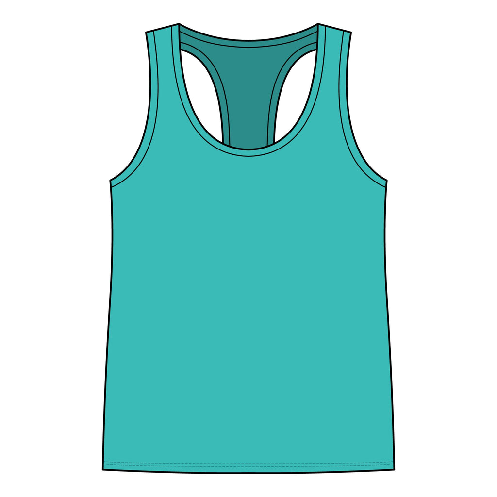 Skull Wings Racerback Tank Top — Gothic Skull & Flame Graphic for Women