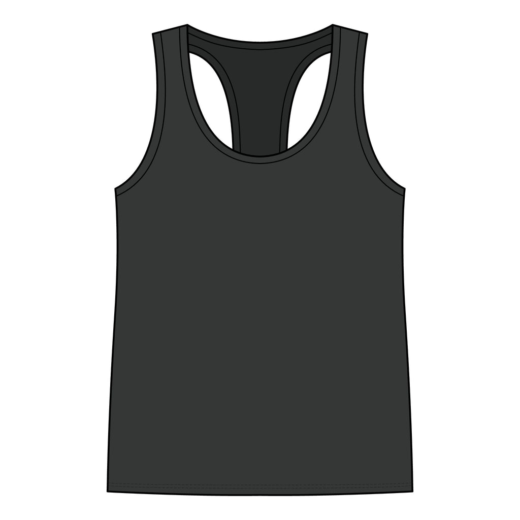 Skull Wings Racerback Tank Top — Gothic Skull & Flame Graphic for Women