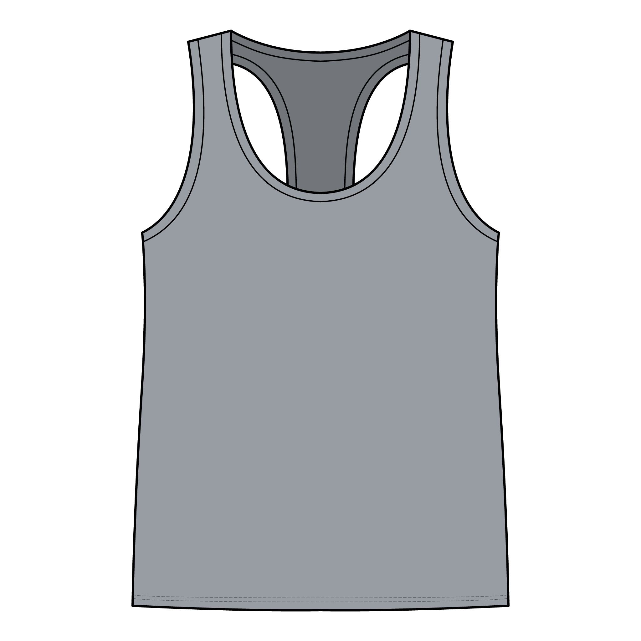 Skull Wings Racerback Tank Top — Gothic Skull & Flame Graphic for Women