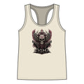 Skull Wings Racerback Tank Top — Gothic Skull & Flame Graphic for Women
