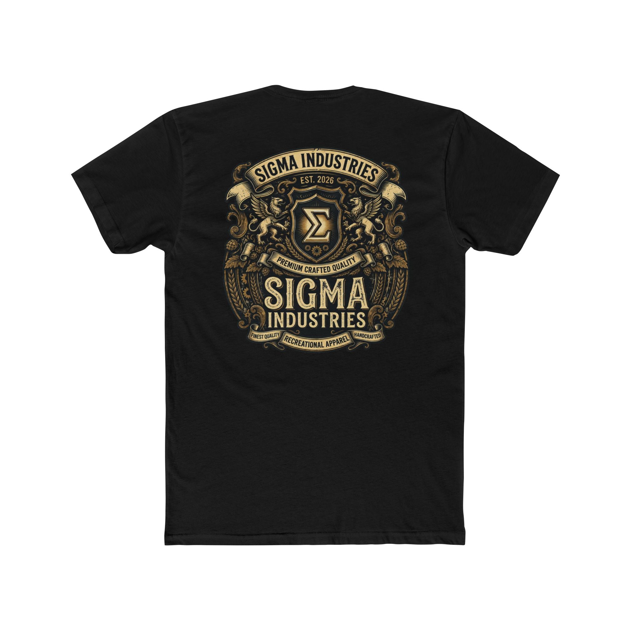 Sigma Industries Vintage Crest Tee — Industrial Retro Logo T-Shirt