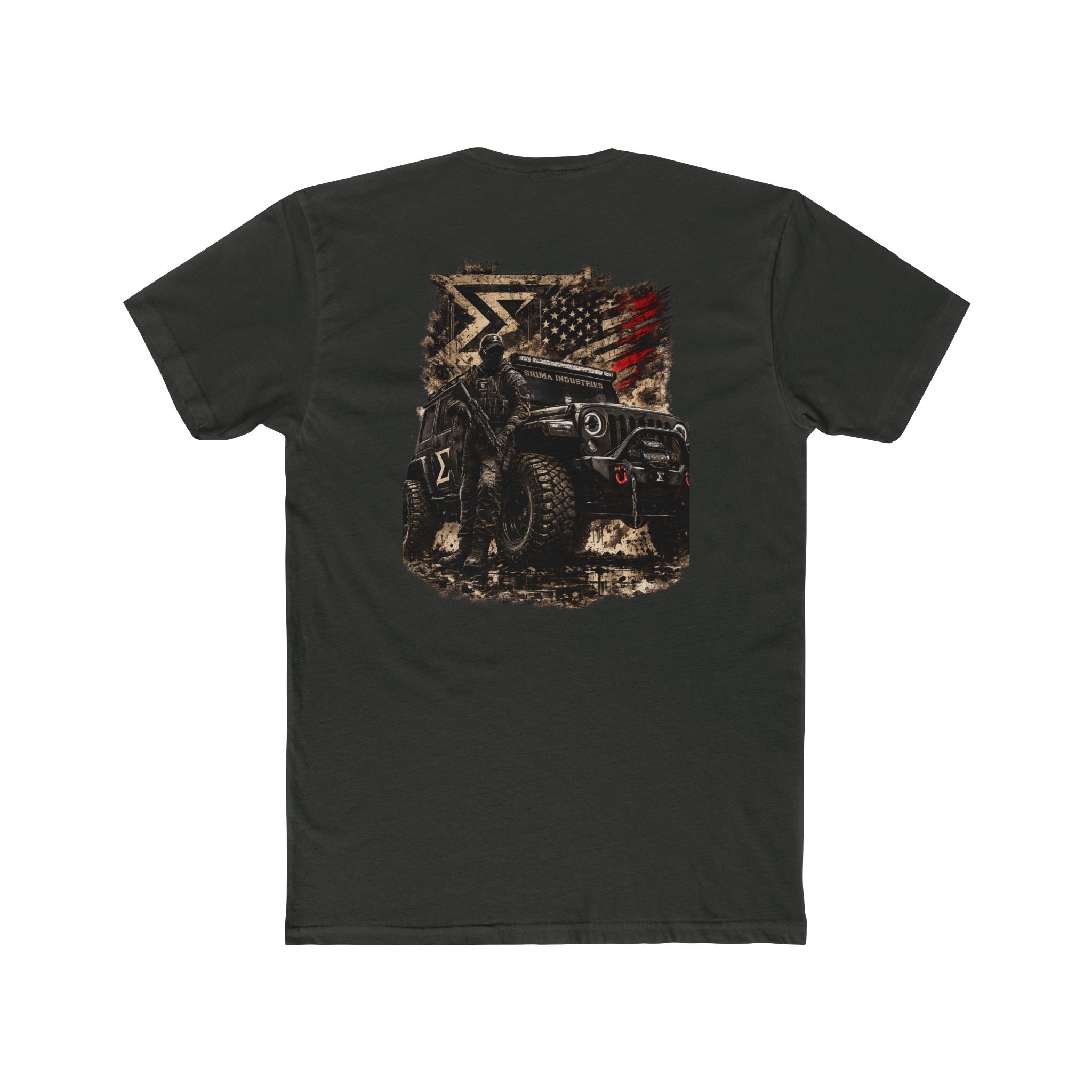 Off-road Operator American Flag T‑Shirt — Vintage Off‑Road Graphic Tee
