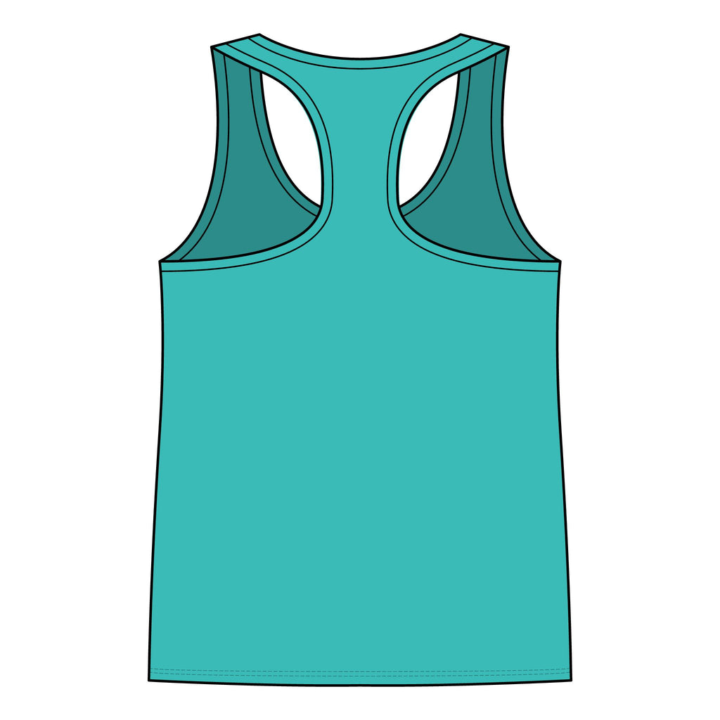 Skull Wings Racerback Tank Top — Gothic Skull & Flame Graphic for Women