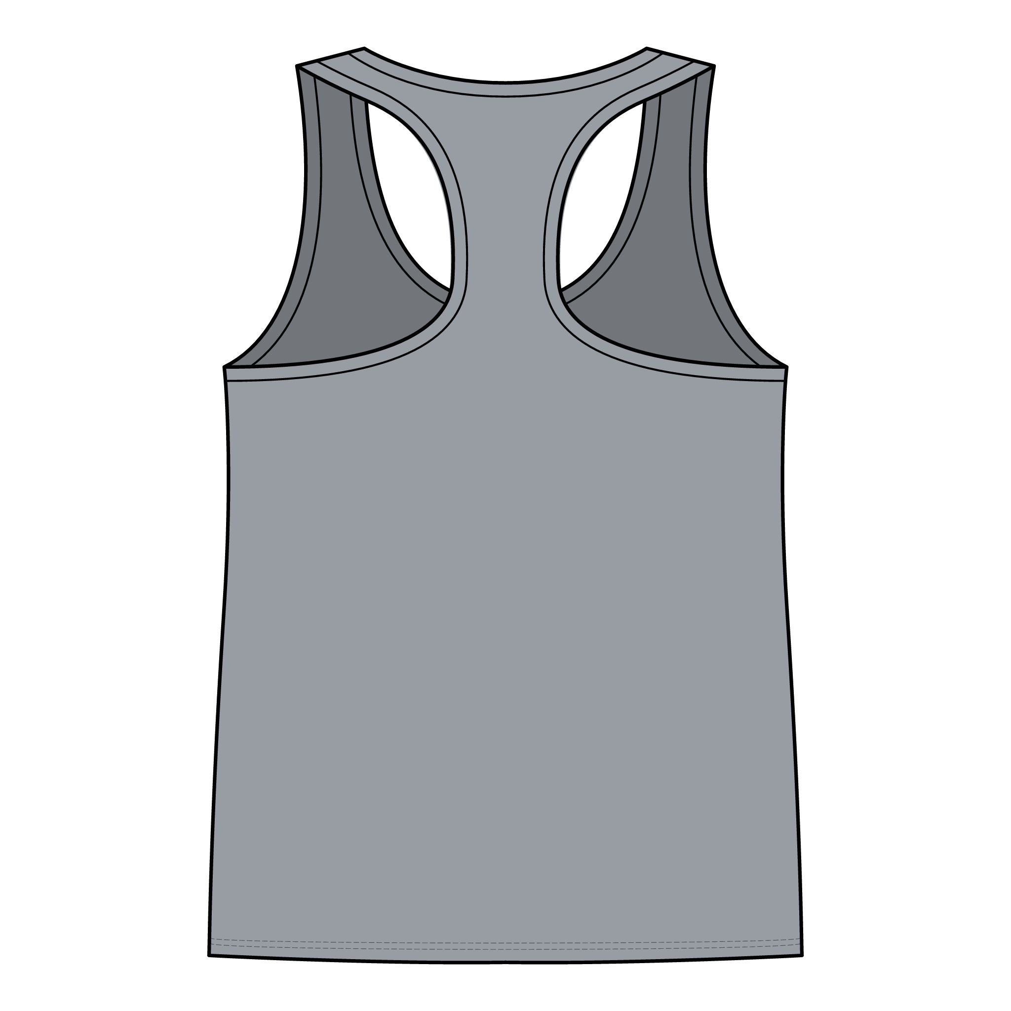 Skull Wings Racerback Tank Top — Gothic Skull & Flame Graphic for Women