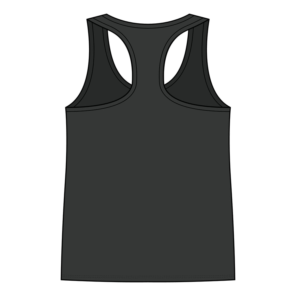 Skull Wings Racerback Tank Top — Gothic Skull & Flame Graphic for Women