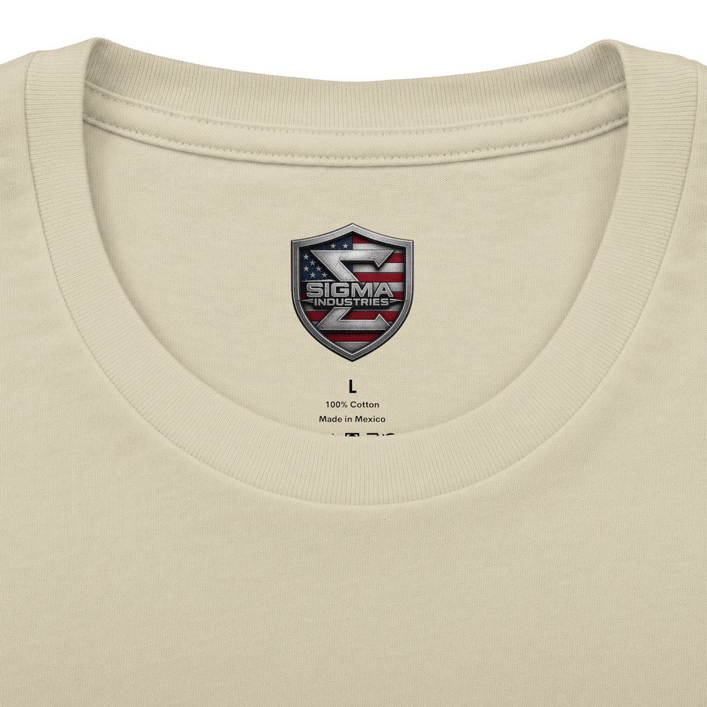 T-Shirt — Tactical Shadow Pistol Graphic Tee (Sigma Arms Back Print)
