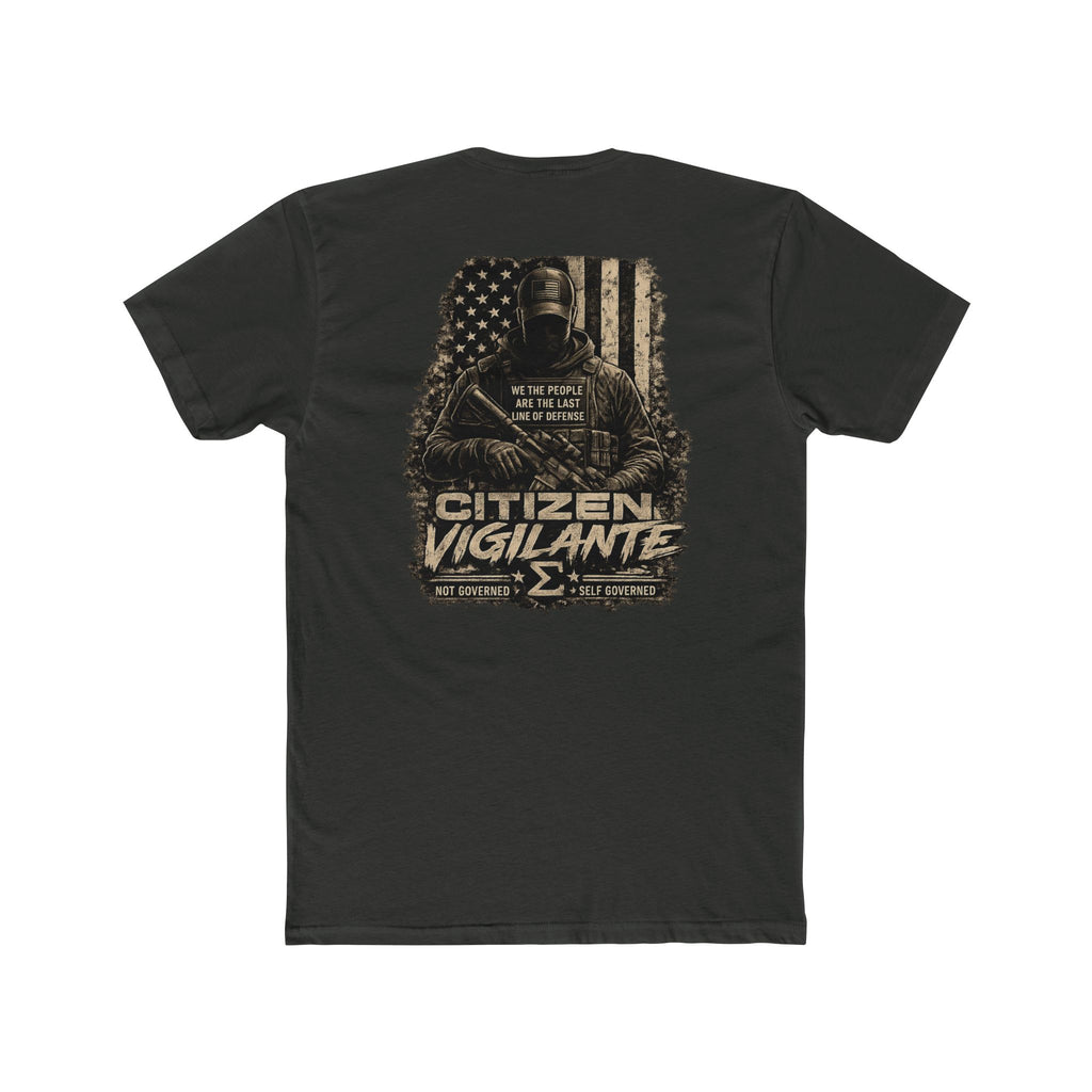 Citizen Vigilante Graphic Tee — Patriotic Tactical Back Print