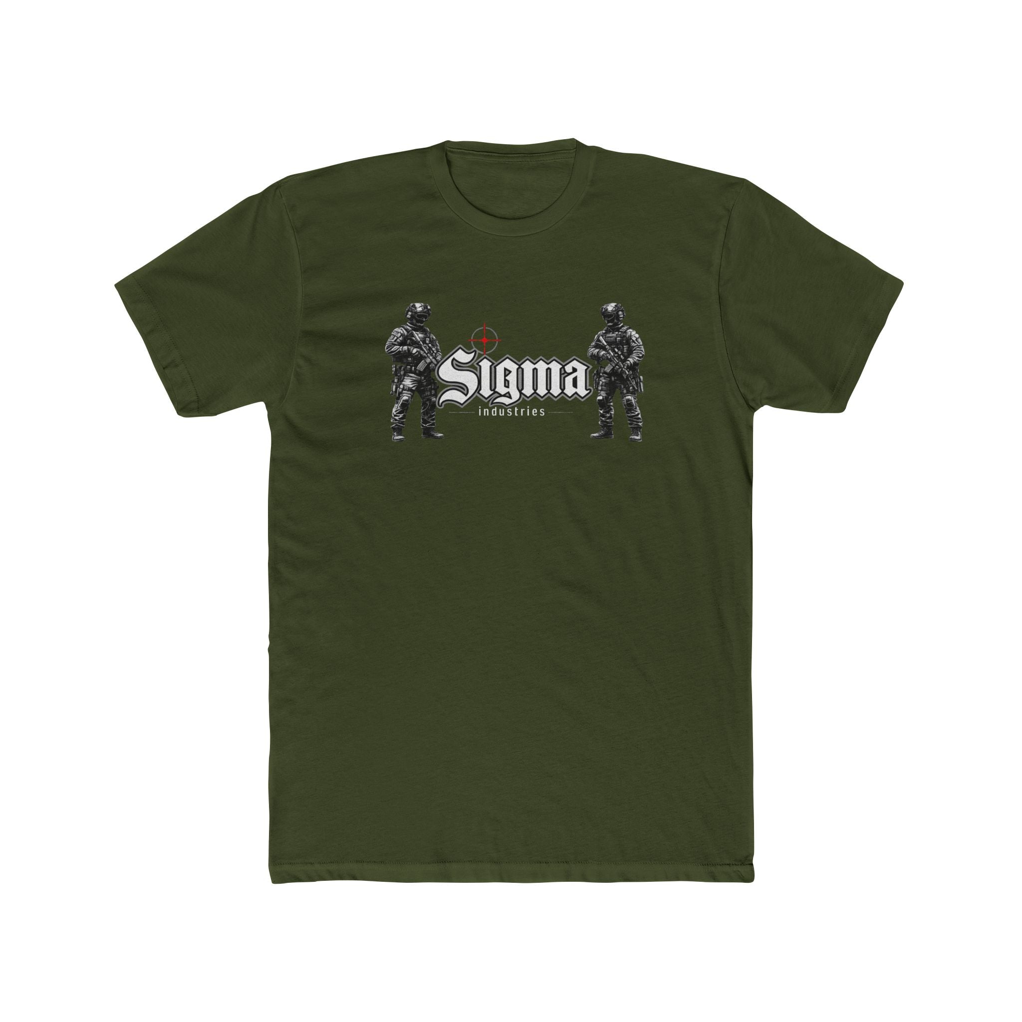 Sigma Tactical Tee — Military Soldier Graphic Cotton Crew Shirt