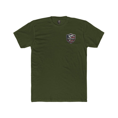 9/11 Never Forget Memorial T‑Shirt — Tribute Tee with Twin Towers Firefighters Design