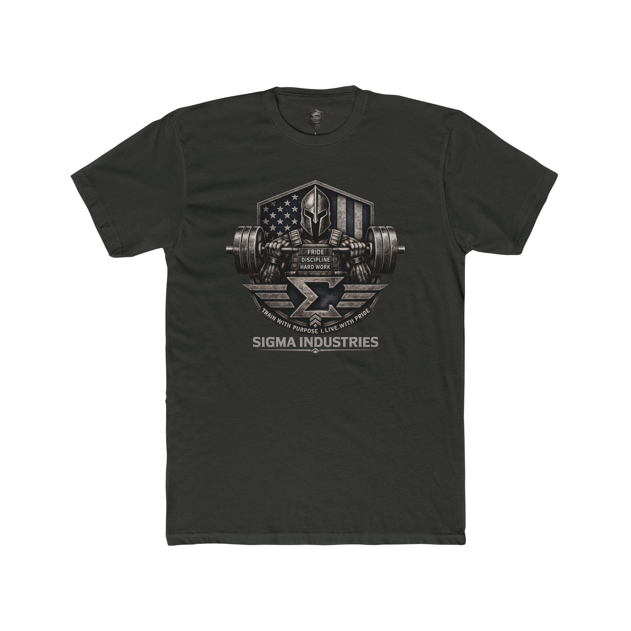 Sigma Industries Weightlifting T-Shirt – American Flag Gym Tee